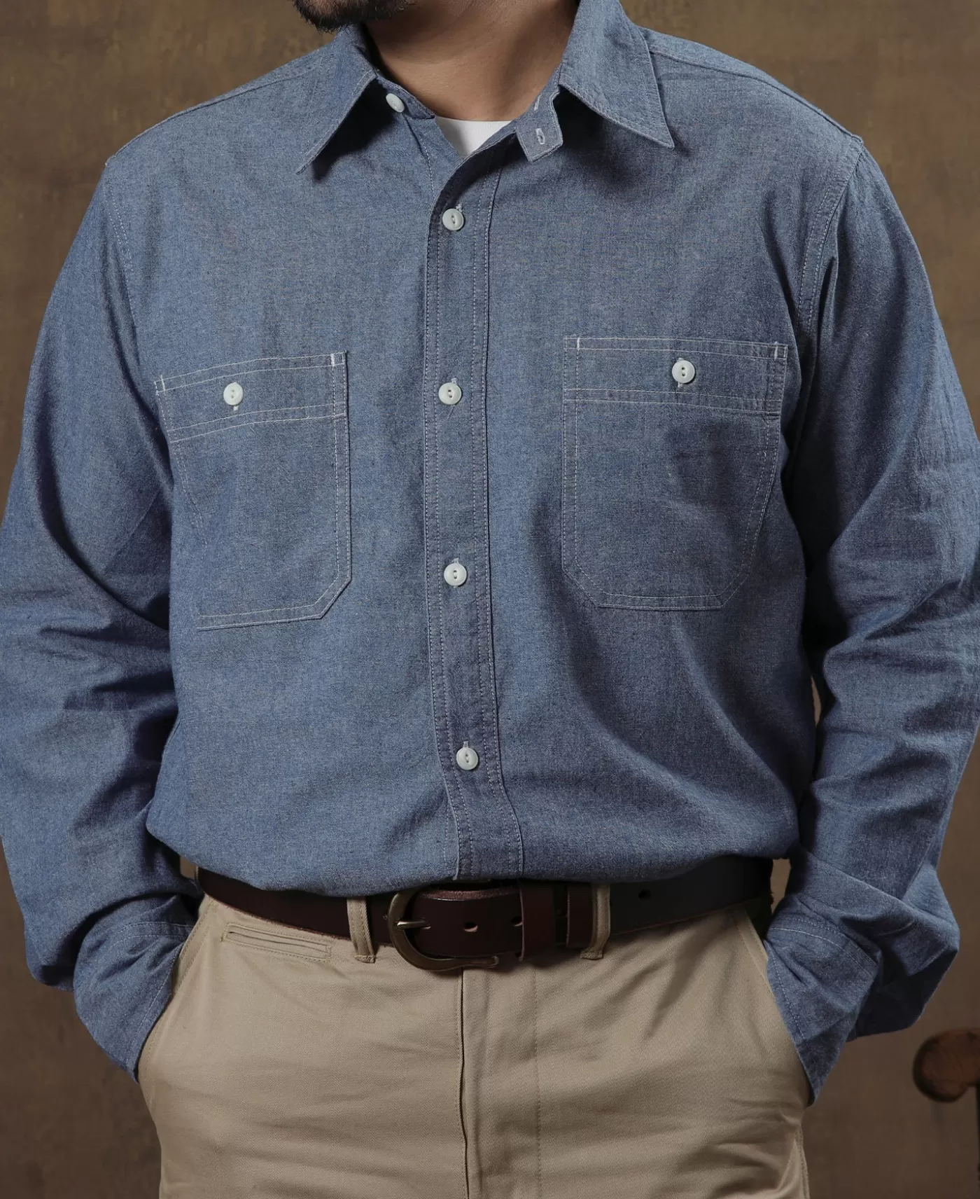 New Chambray Work Shirt Long Sleeve Shirts