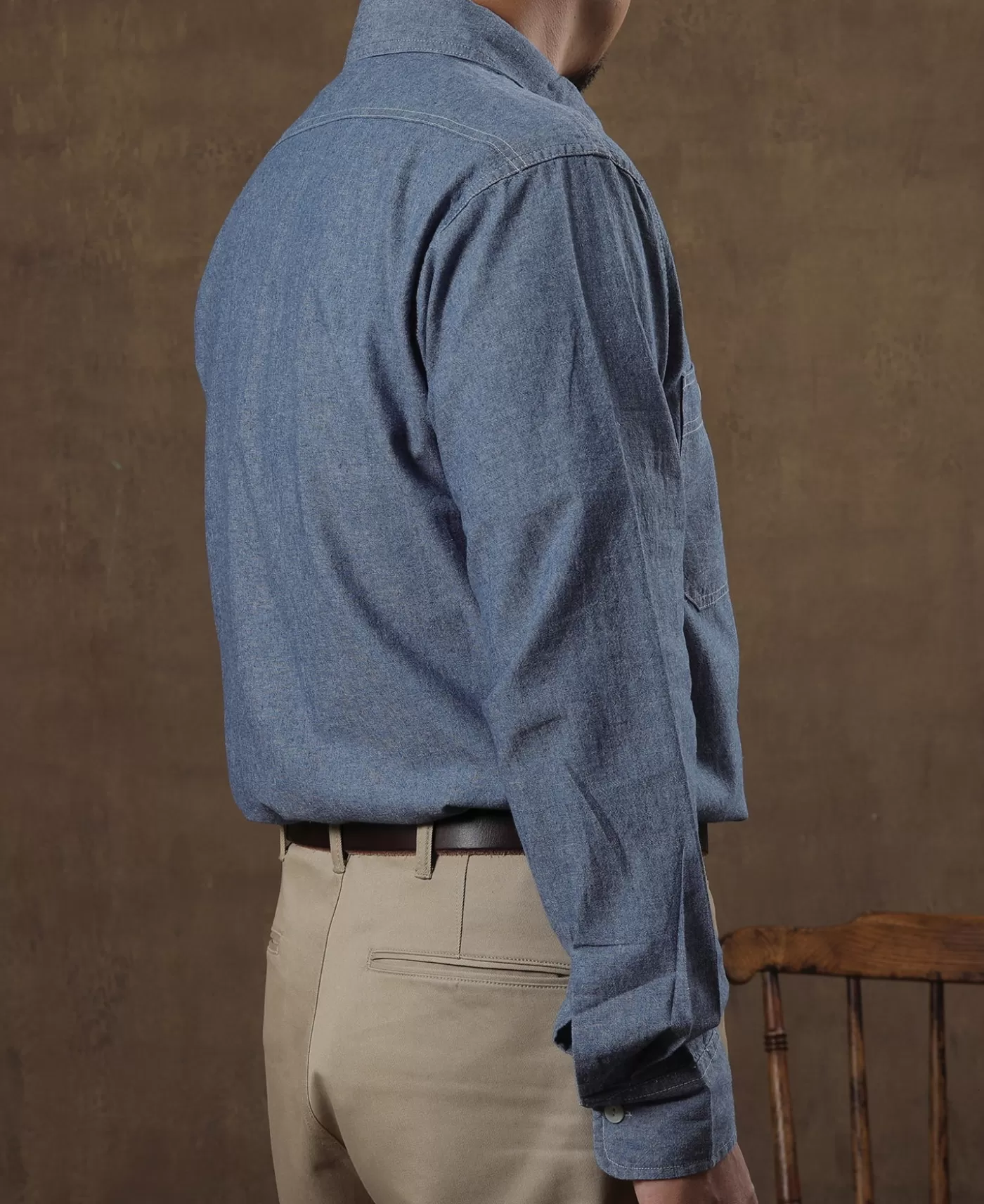 blue_chambray_work_shirt_3.webp New Chambray Work Shirt Long Sleeve Shirts