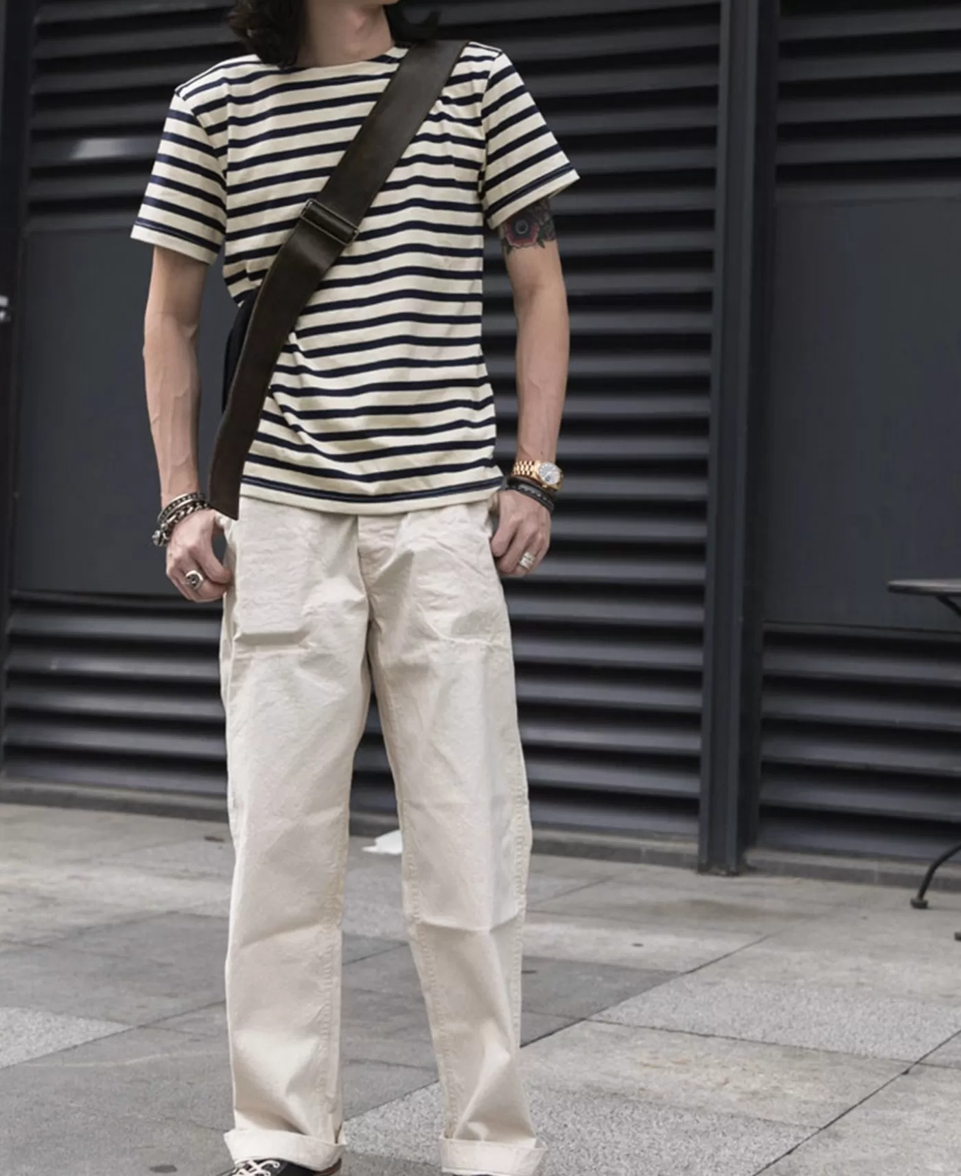 Cheap Breton Stripe T-Shirt Short Sleeve T-Shirts