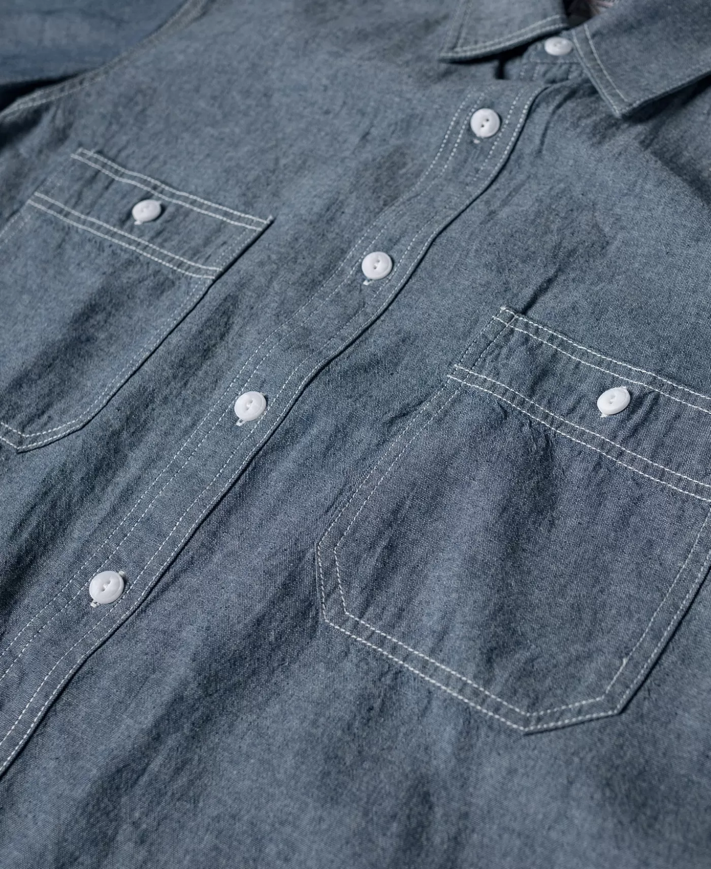 chambray_short_sleeve_work_shirt_9.webp Hot Chambray Short Sleeve Work Shirt Short Sleeve Shirts