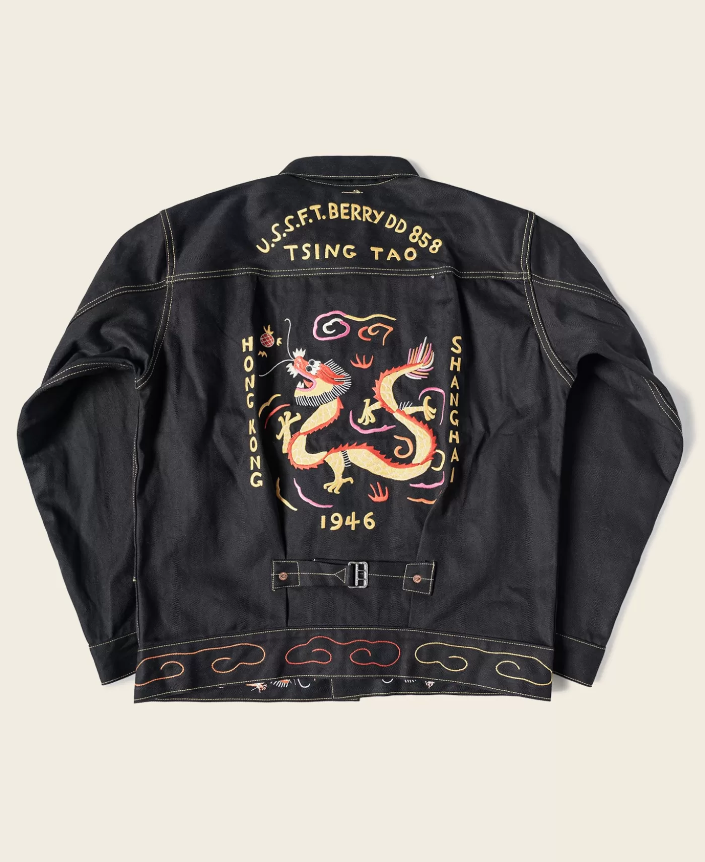 Flash Sale 1946 China Dragon Embroidery Souvenir Tour Jacket Jackets & Coats