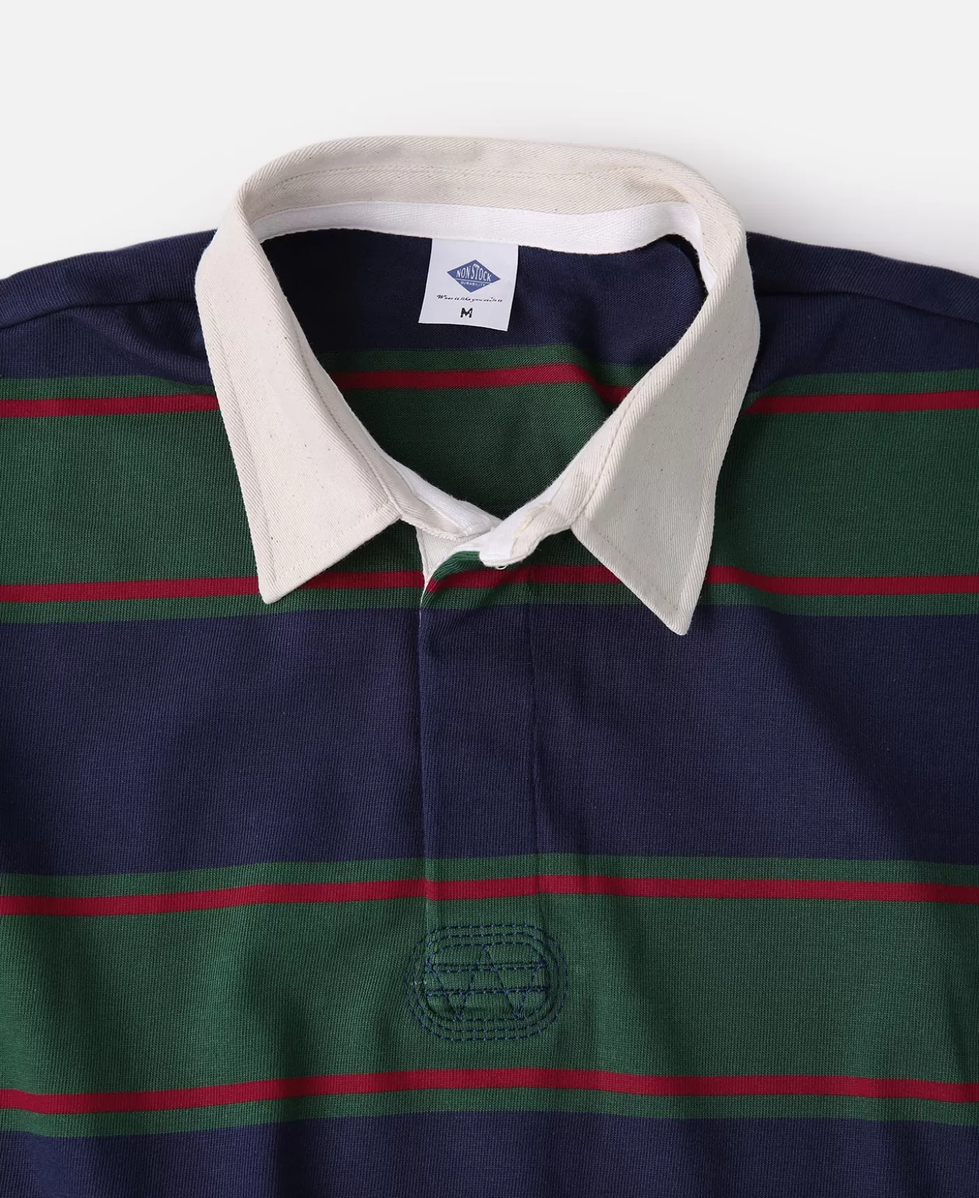 classic_fit_striped_jersey_rugby_shirt__greennavyred_7.webp Fashion Classic Fit Striped Jersey Rugby Shirt - Green/Navy/Red Long Sleeve T-Shirts