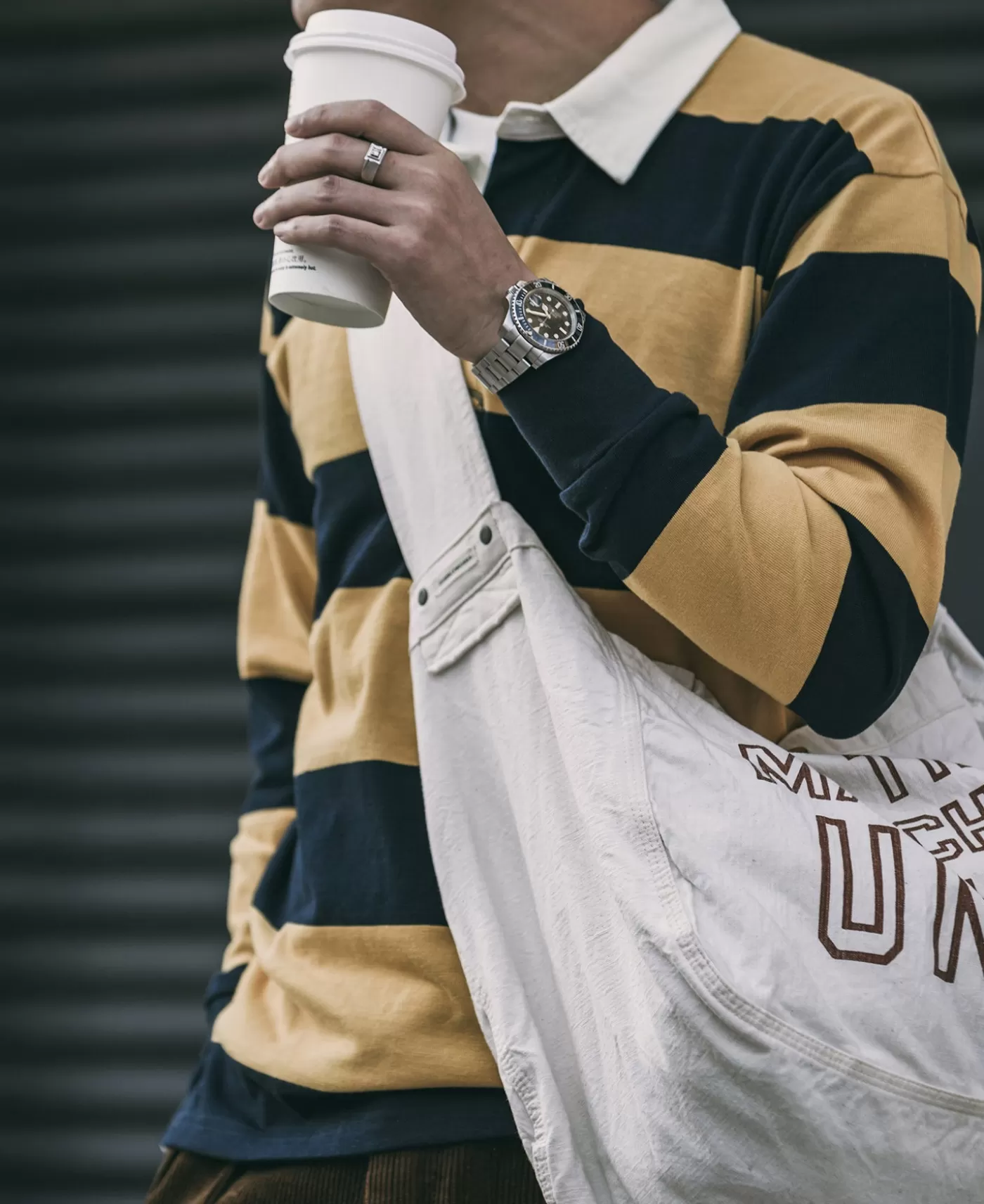 classic_fit_striped_jersey_rugby_shirt__yellownavy_2.webp Clearance Classic Fit Striped Jersey Rugby Shirt - Long Sleeve T-Shirts