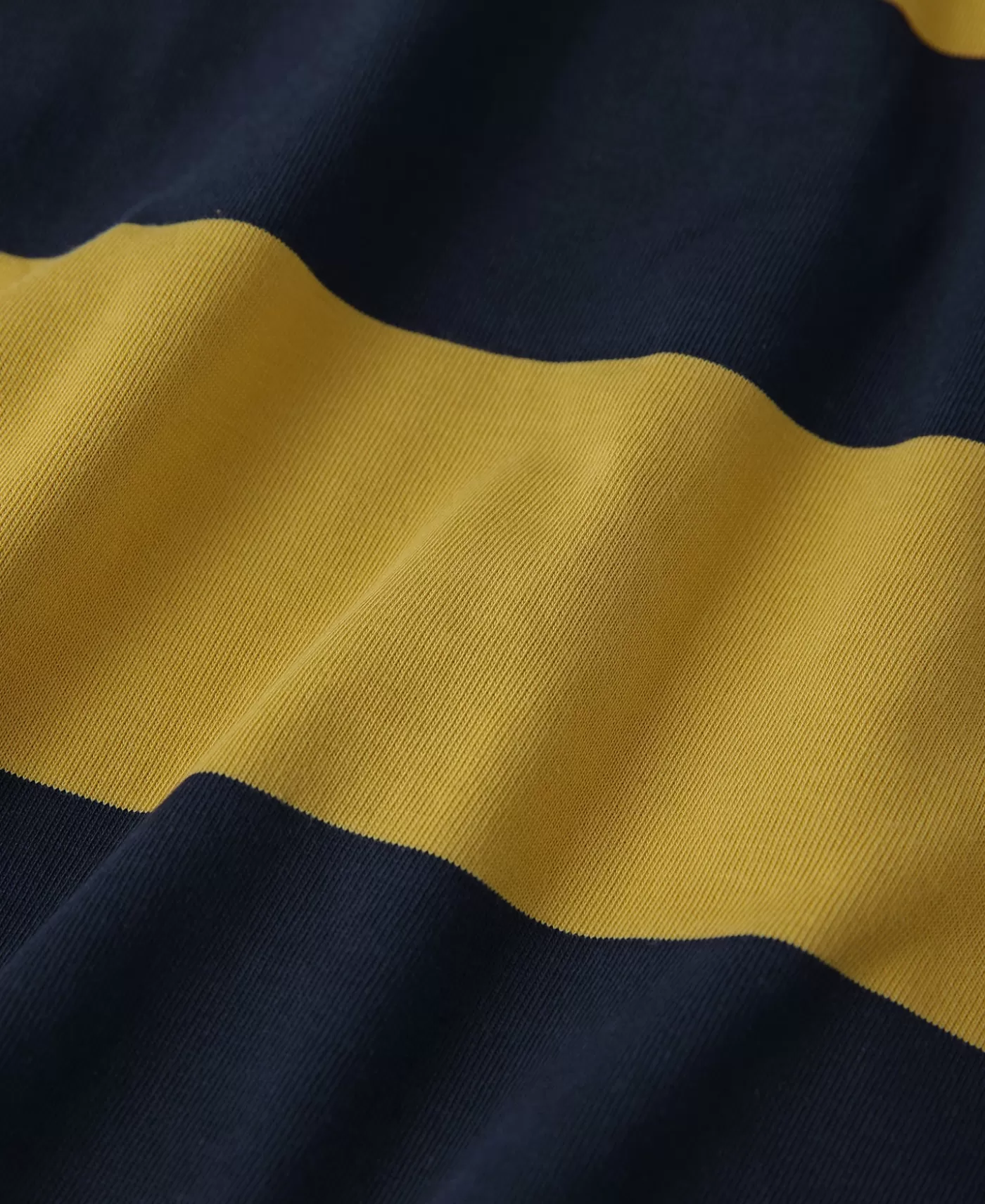 classic_fit_striped_jersey_rugby_shirt__yellownavy_5.webp Clearance Classic Fit Striped Jersey Rugby Shirt - Long Sleeve T-Shirts