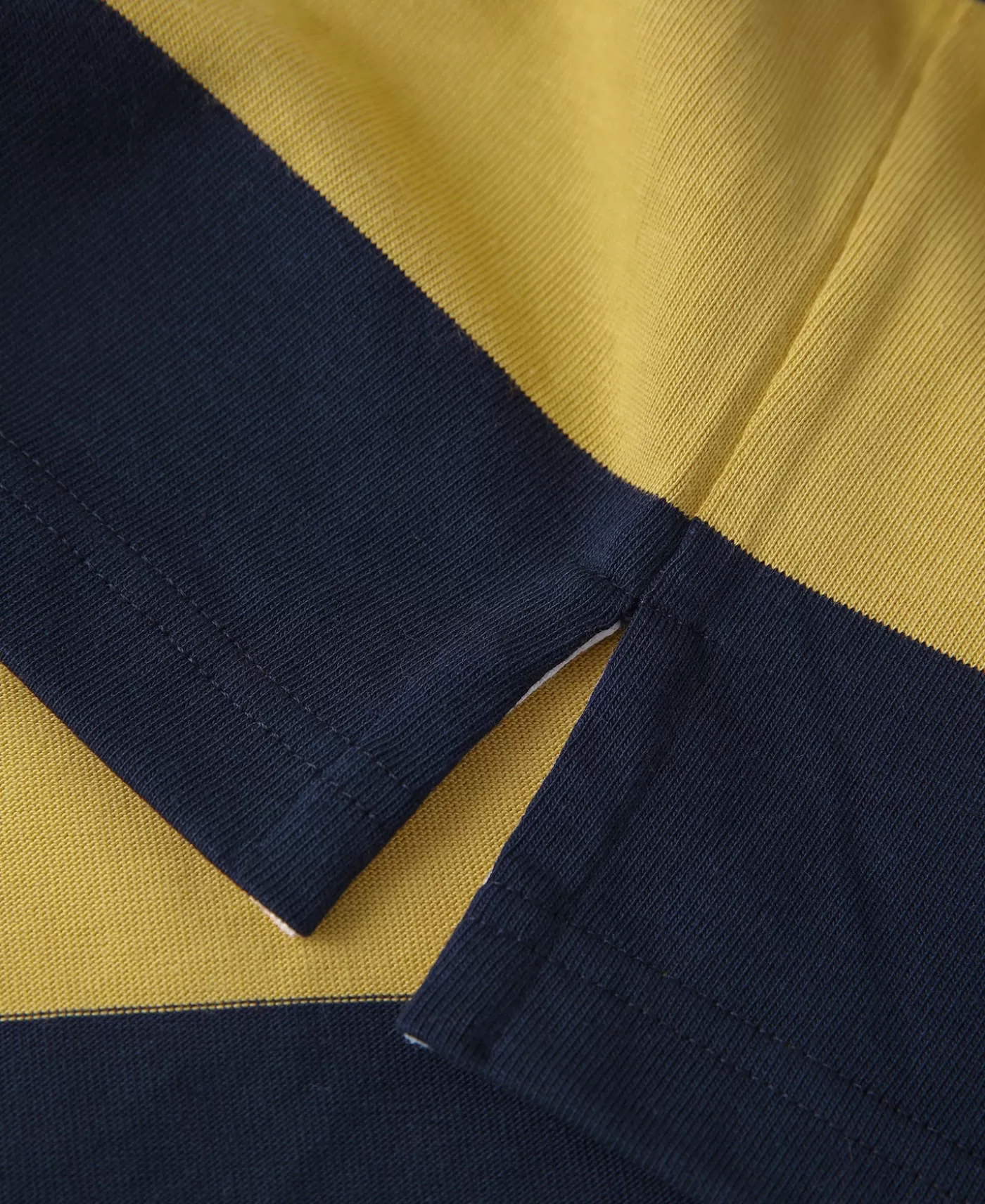 classic_fit_striped_jersey_rugby_shirt__yellownavy_9.webp Clearance Classic Fit Striped Jersey Rugby Shirt - Long Sleeve T-Shirts