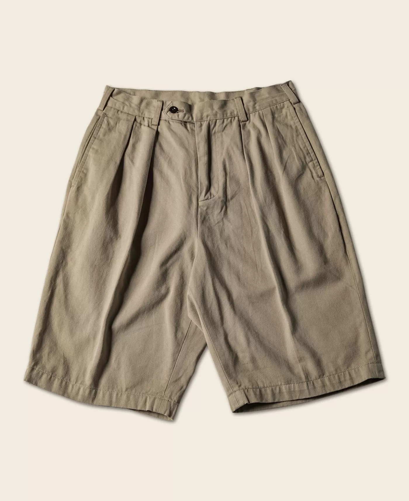 Online Classic Straight Leg Double Pleated Shorts - Shorts