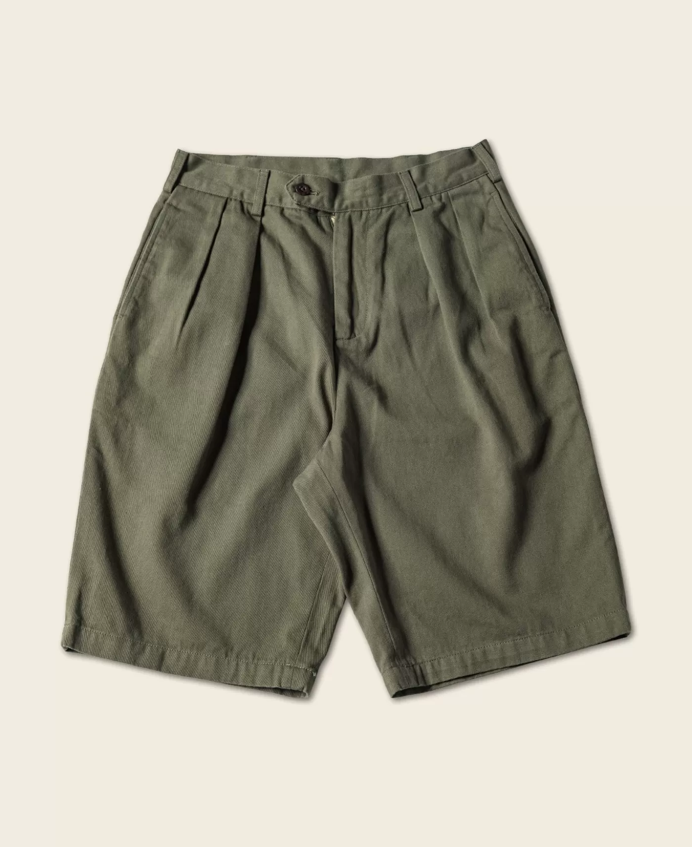 Outlet Classic Straight Leg Double Pleated Shorts - Shorts