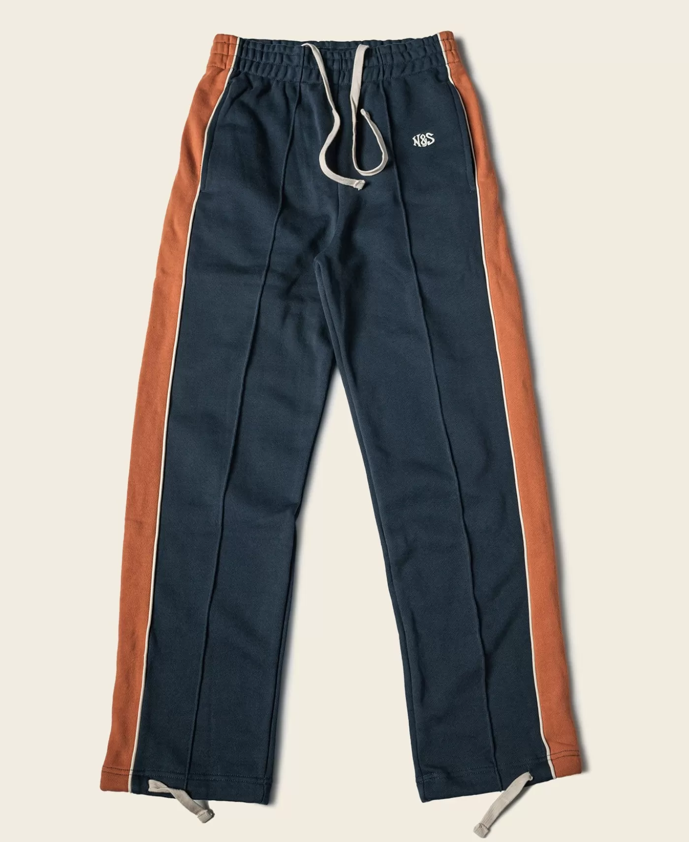 Store Classic Straight-Leg Striped Logo-Embroidered Cotton-Terry Sweatpants - Pants & Trousers | Sweatpants