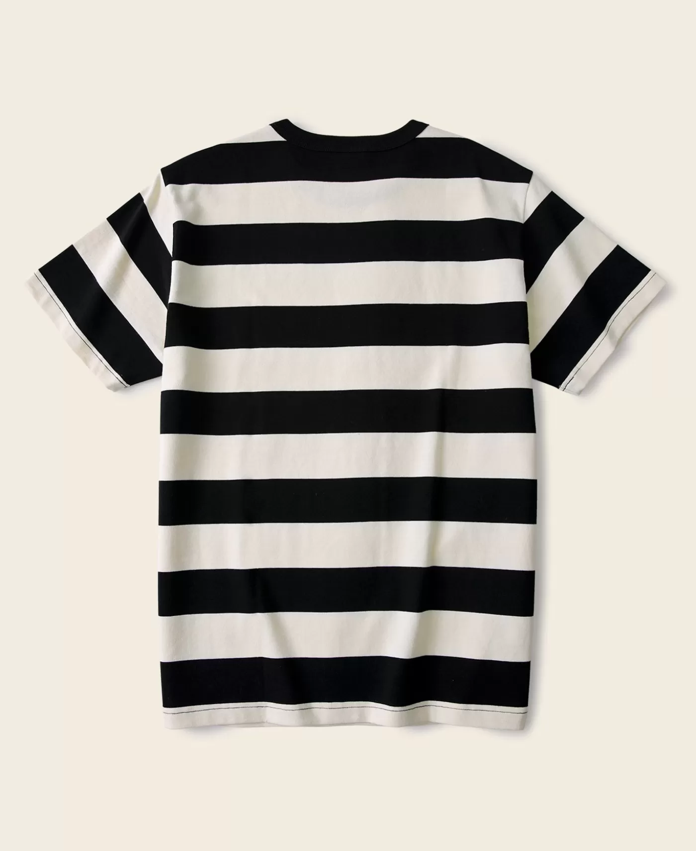 Discount Heavyweight Cotton Wide Striped T-Shirt - Short Sleeve T-Shirts