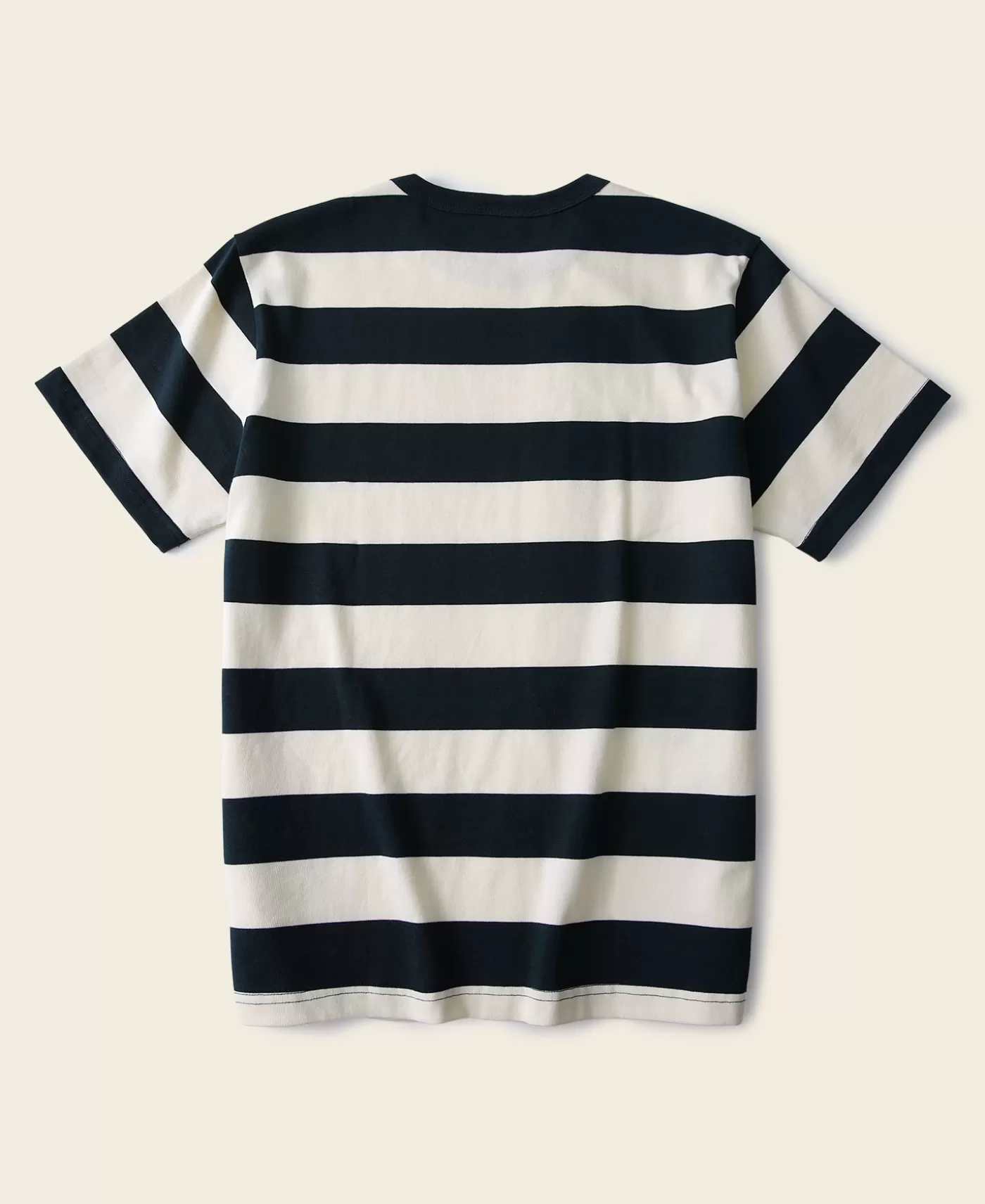 Store Heavyweight Cotton Wide Striped T-Shirt - Short Sleeve T-Shirts