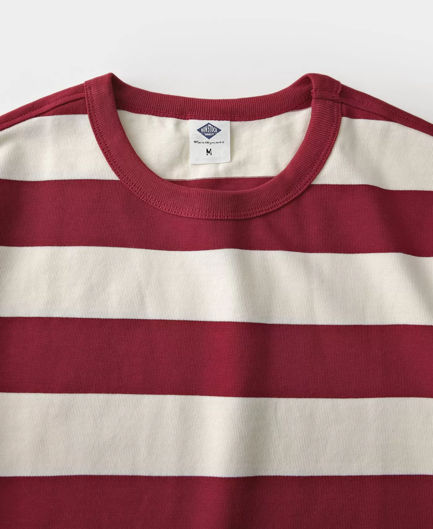 heavyweight_cotton_wide_striped_tshirt__redapricot_7.webp Cheap Heavyweight Cotton Wide Striped T-Shirt - Short Sleeve T-Shirts