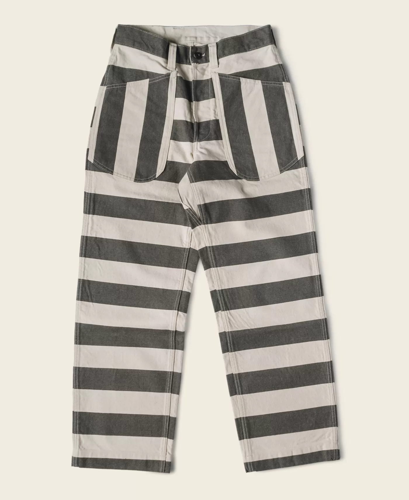 Cheap Heavyweight Wide Striped Prisoner Pants Pants & Trousers