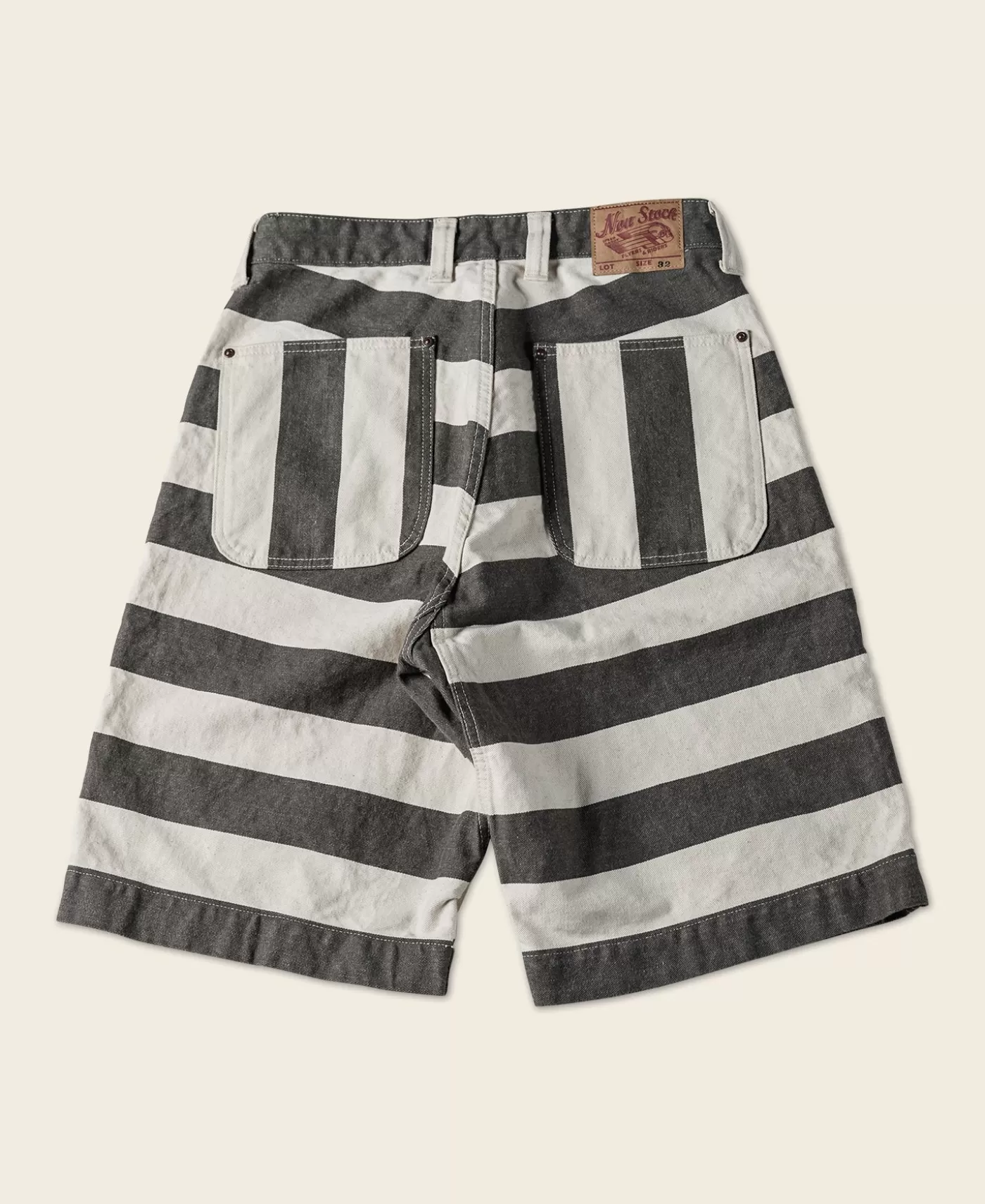 Store Heavyweight Wide Striped Prisoner Shorts Shorts