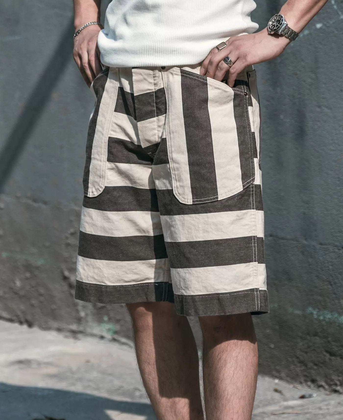 heavyweight_wide_striped_prisoner_shorts_2.webp Store Heavyweight Wide Striped Prisoner Shorts Shorts