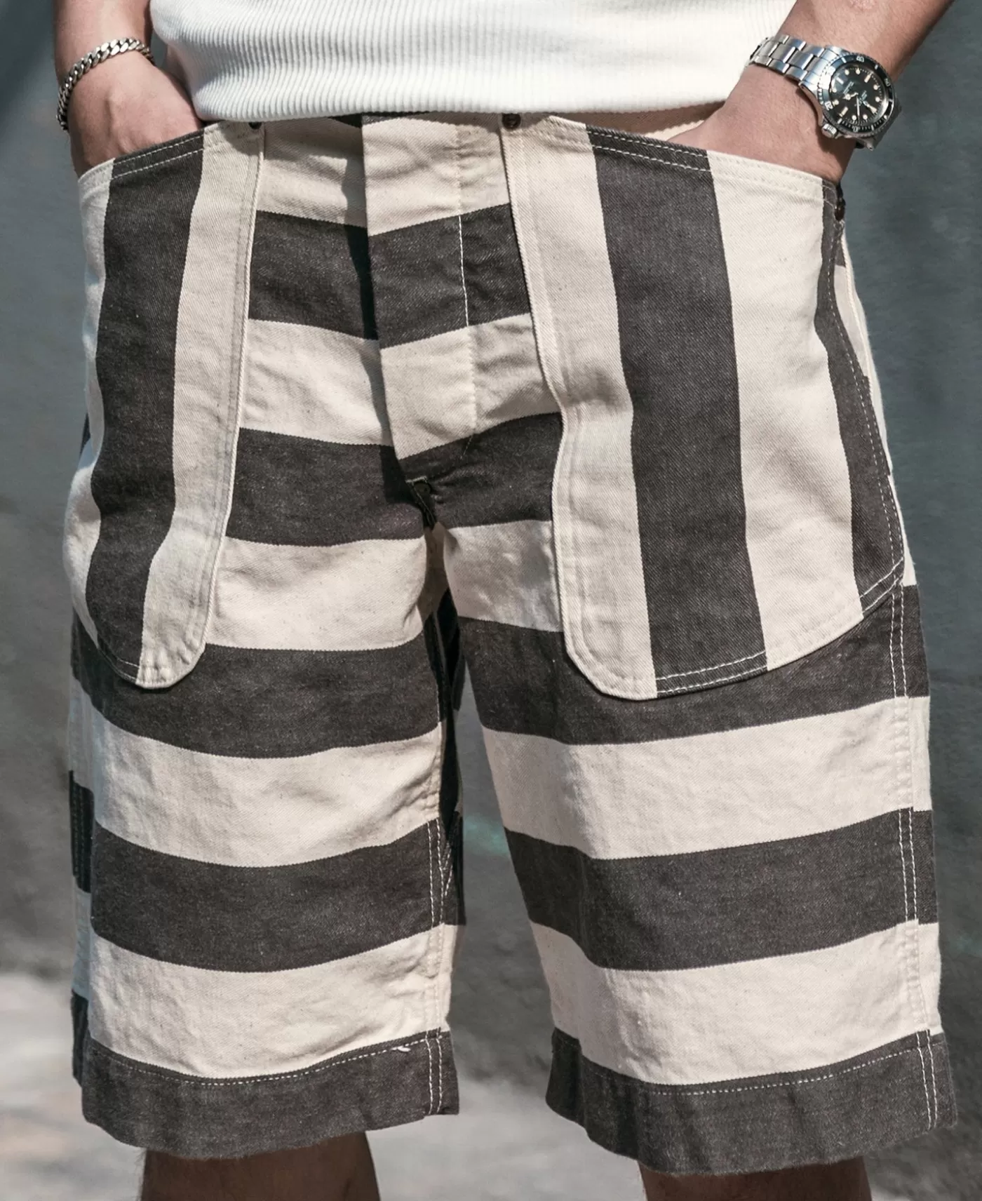 heavyweight_wide_striped_prisoner_shorts_5.webp Store Heavyweight Wide Striped Prisoner Shorts Shorts