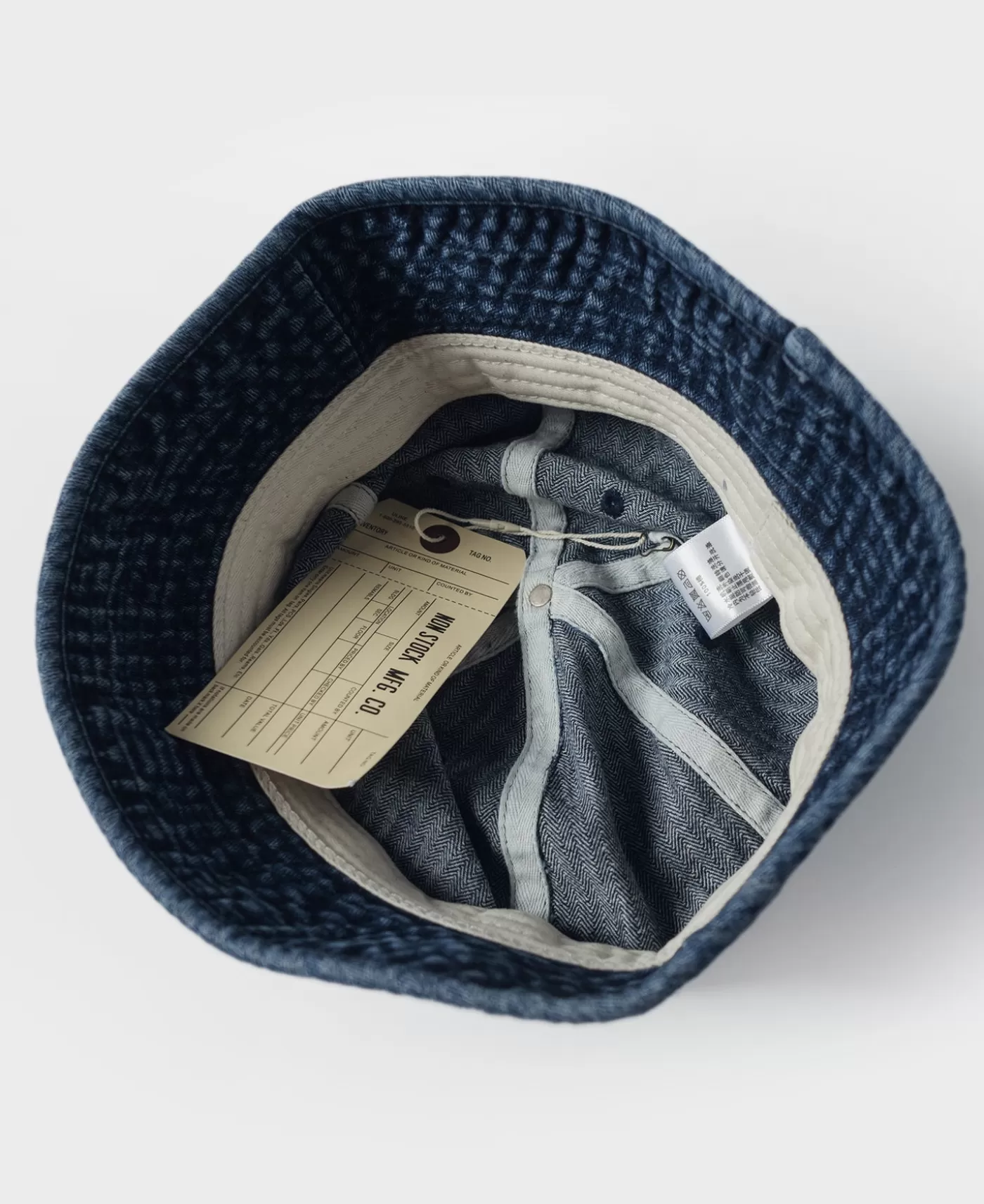 herringbone_denim_bucket_hat_7.webp Store Herringbone Denim Bucket Hat Hats & Caps