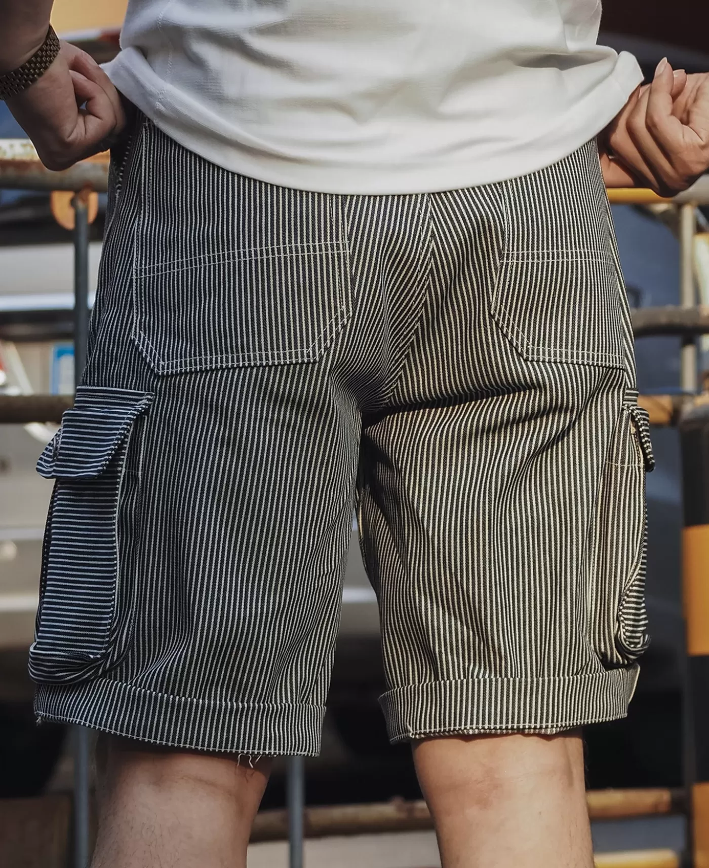 hickory_stripe_cotton_cargo_shorts_5.webp Best Sale Hickory Stripe Cotton Cargo Shorts Shorts