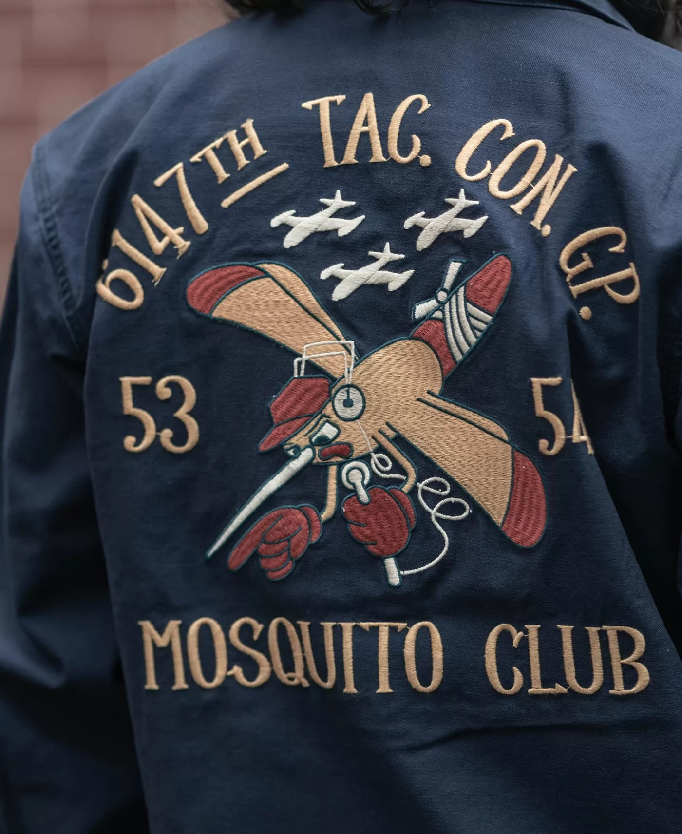 korean_war_th_tag_con_gp_mosquito_club_tour_jacket_4.webp Cheap Korean War 6147th TAG. CON. GP. Mosquito Club Tour Jacket Jackets & Coats