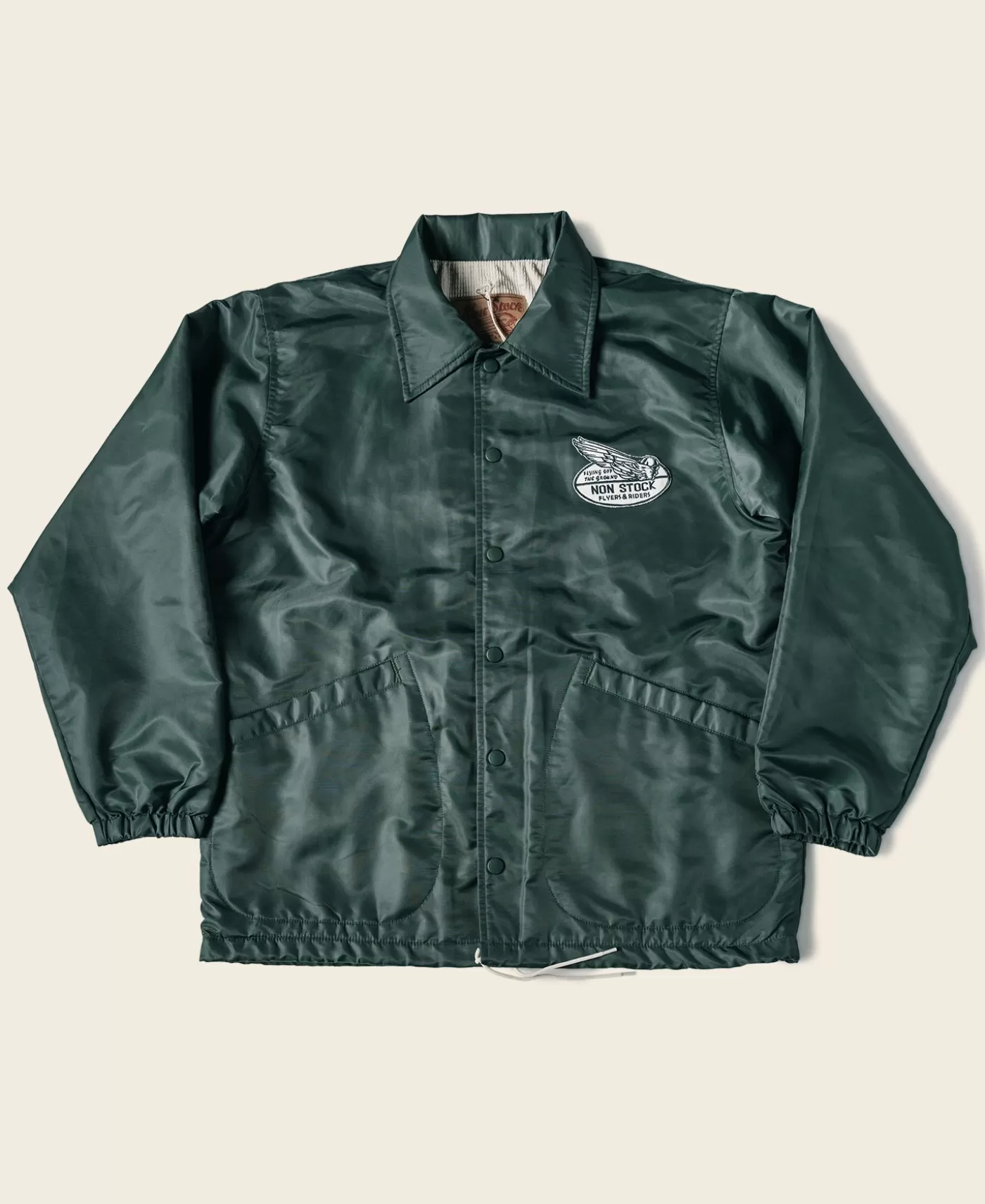 Store Logo-Appliqued Nylon Coach Jacket - Green Jackets & Coats