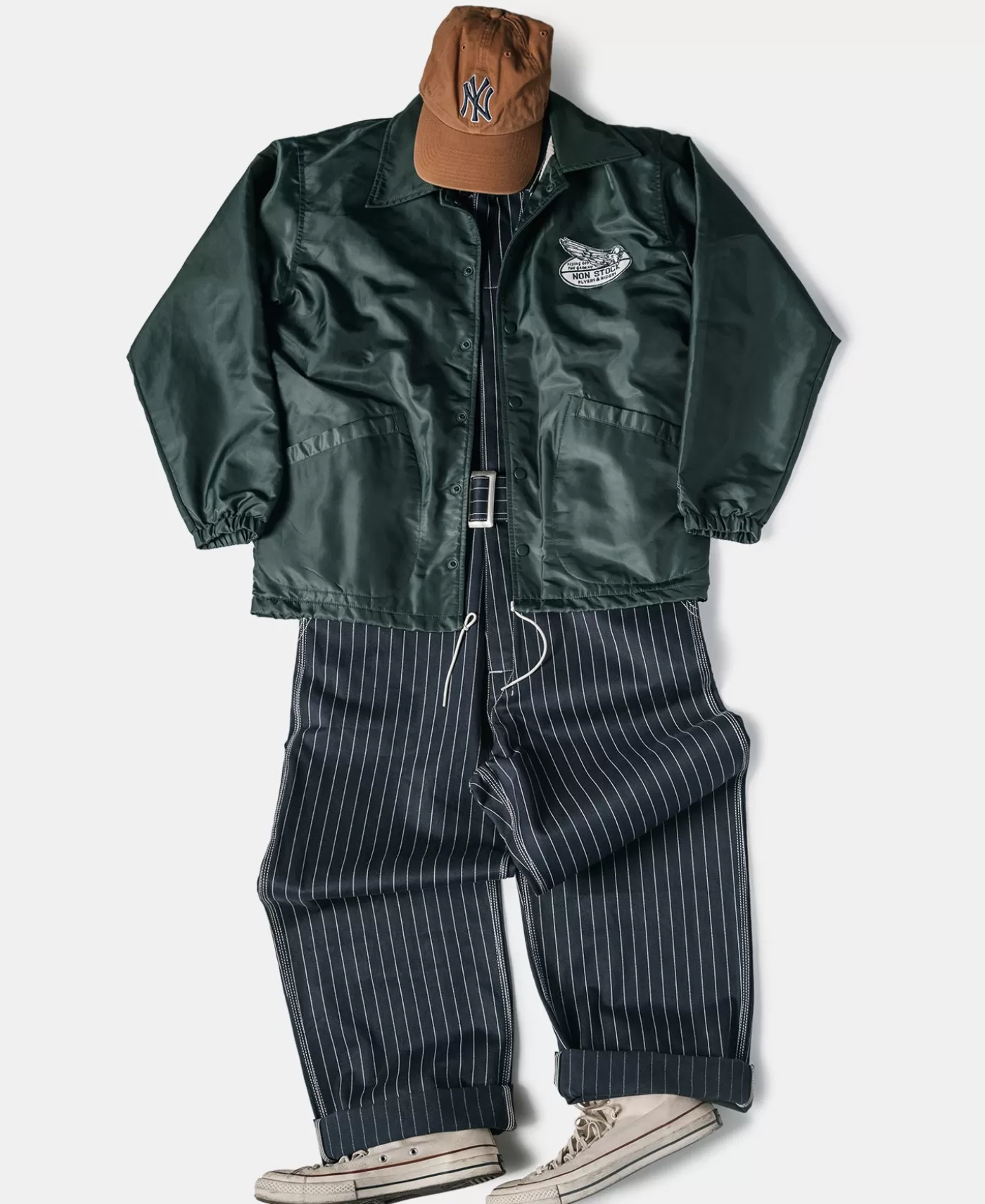 logoappliqued_nylon_coach_jacket__green_7.webp Store Logo-Appliqued Nylon Coach Jacket - Green Jackets & Coats