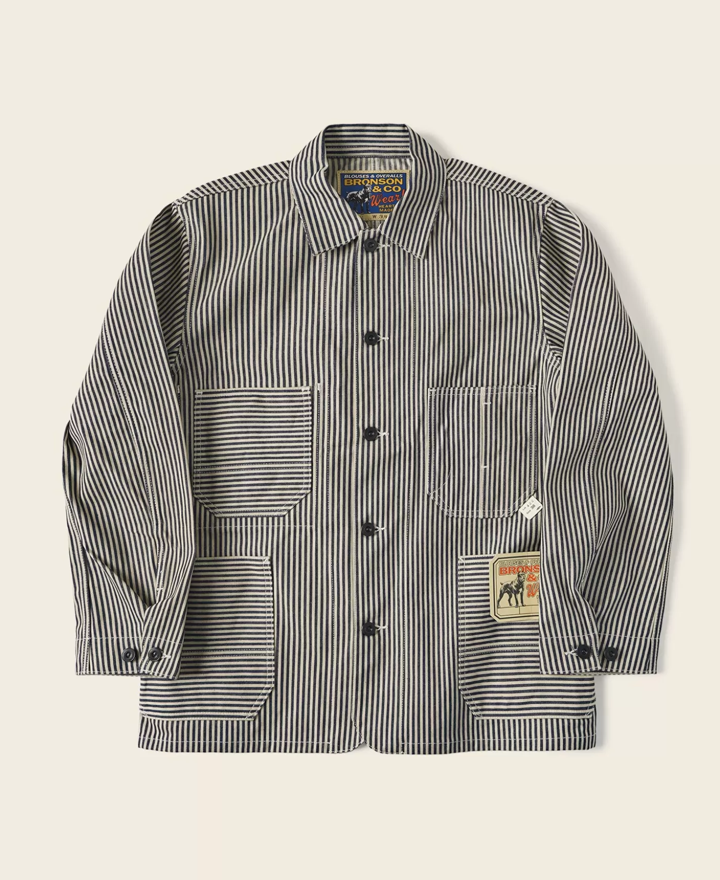 Cheap Lot 422 Express Stripe Chore Coat Jackets & Coats