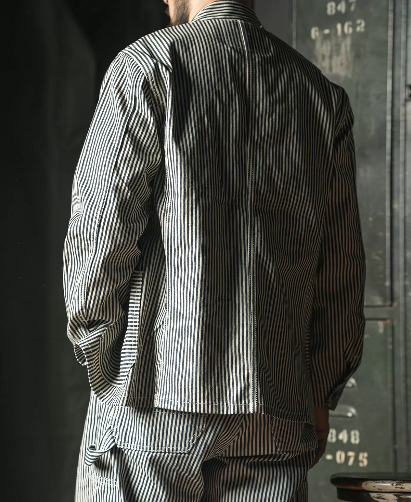 lot__express_stripe_chore_coat_3.webp Cheap Lot 422 Express Stripe Chore Coat Jackets & Coats