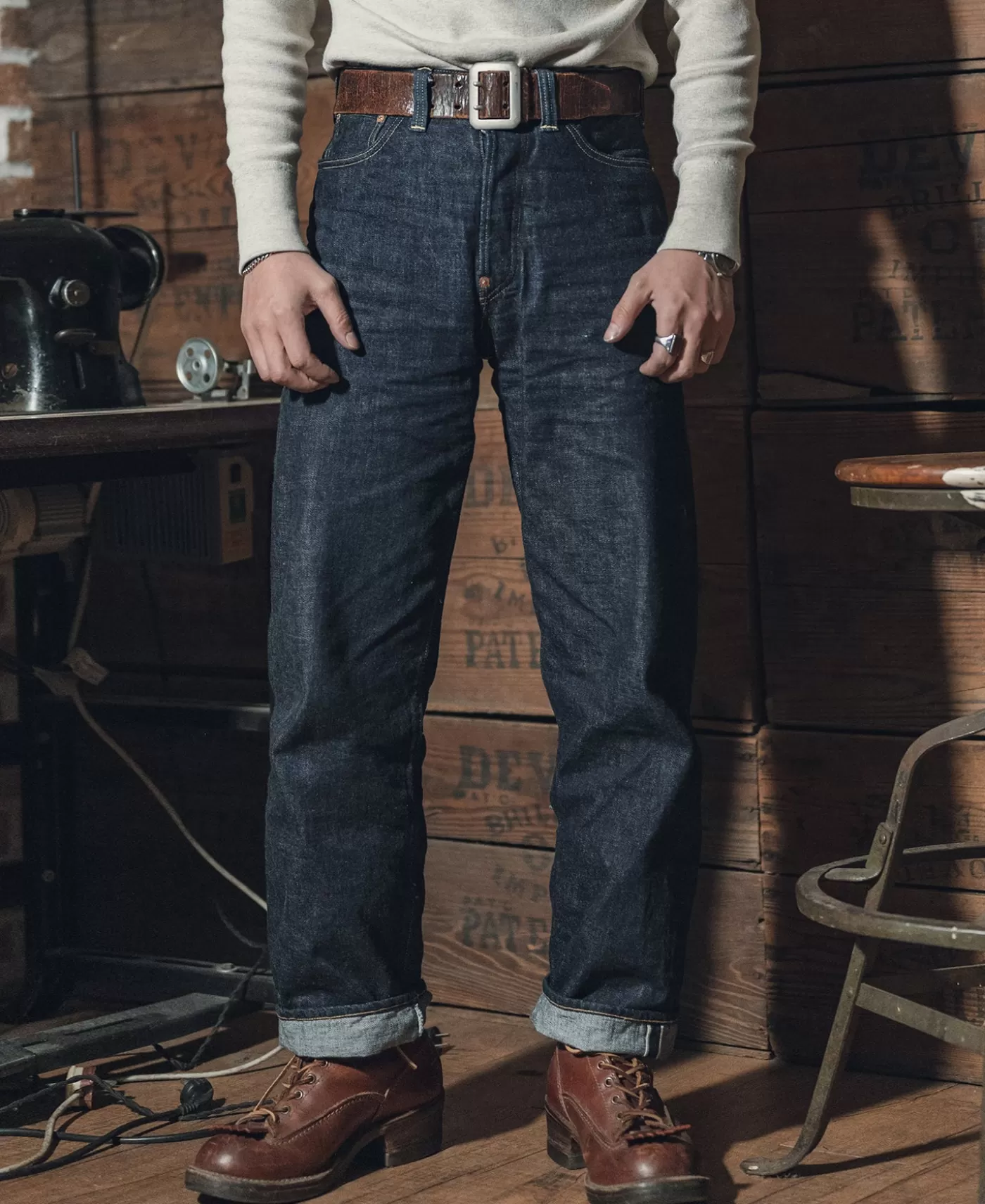 lot_xx__model_selvedge_denim_jeans_3.webp Store Lot 808XX 1937 Model Selvedge Denim Jeans Jeans | Pants & Trousers