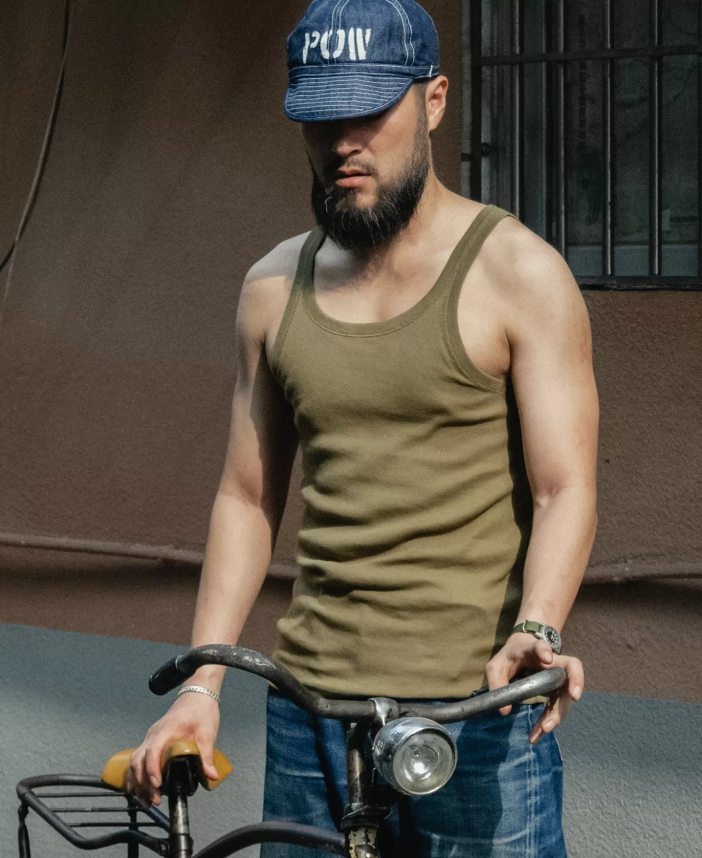 military_cotton_tank_top__olive_3.webp Discount Military Cotton Tank Top - Underwear