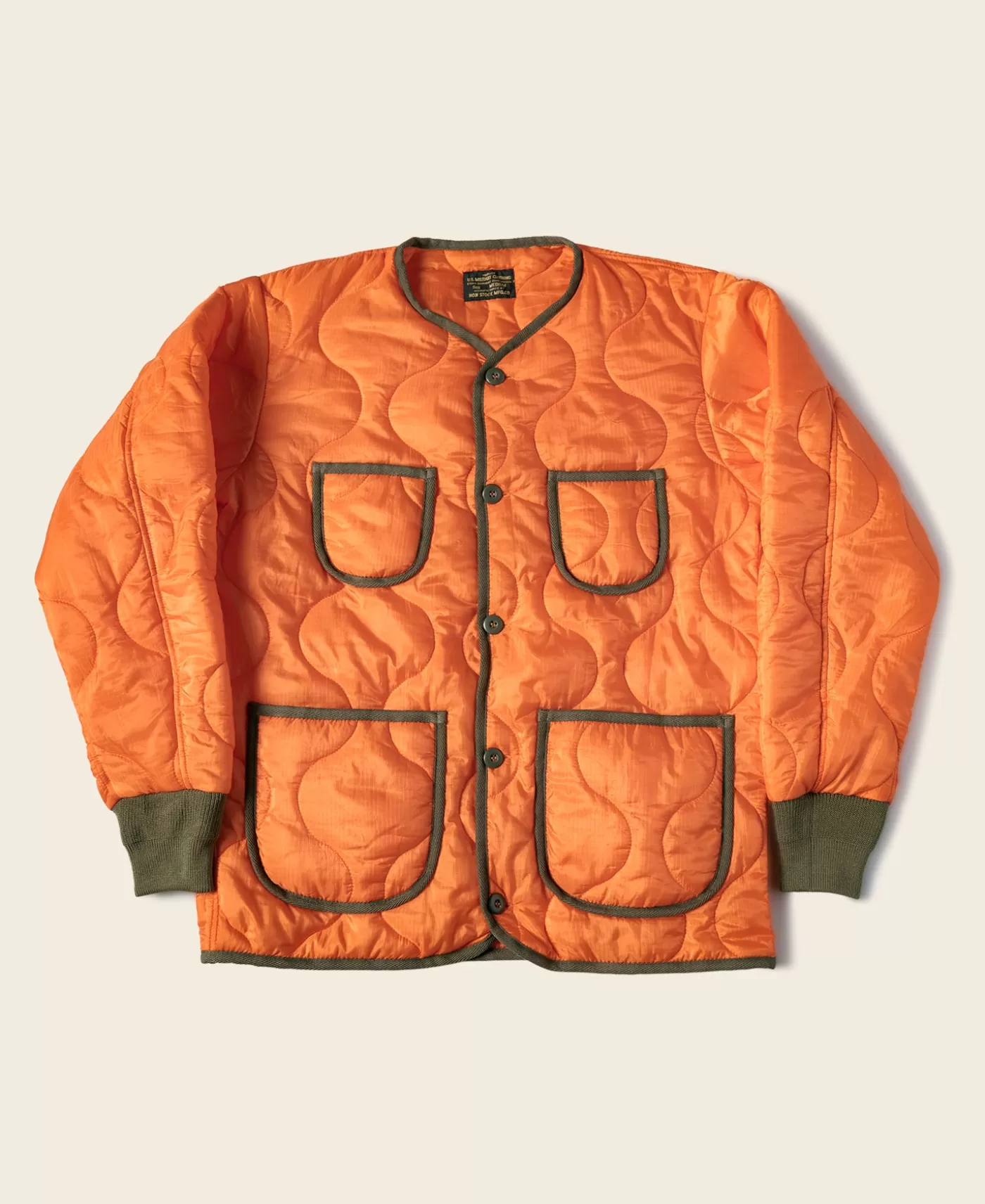 Sale Military Style Quilted Padded Ripstop Nylon Jacket - Jackets & Coats