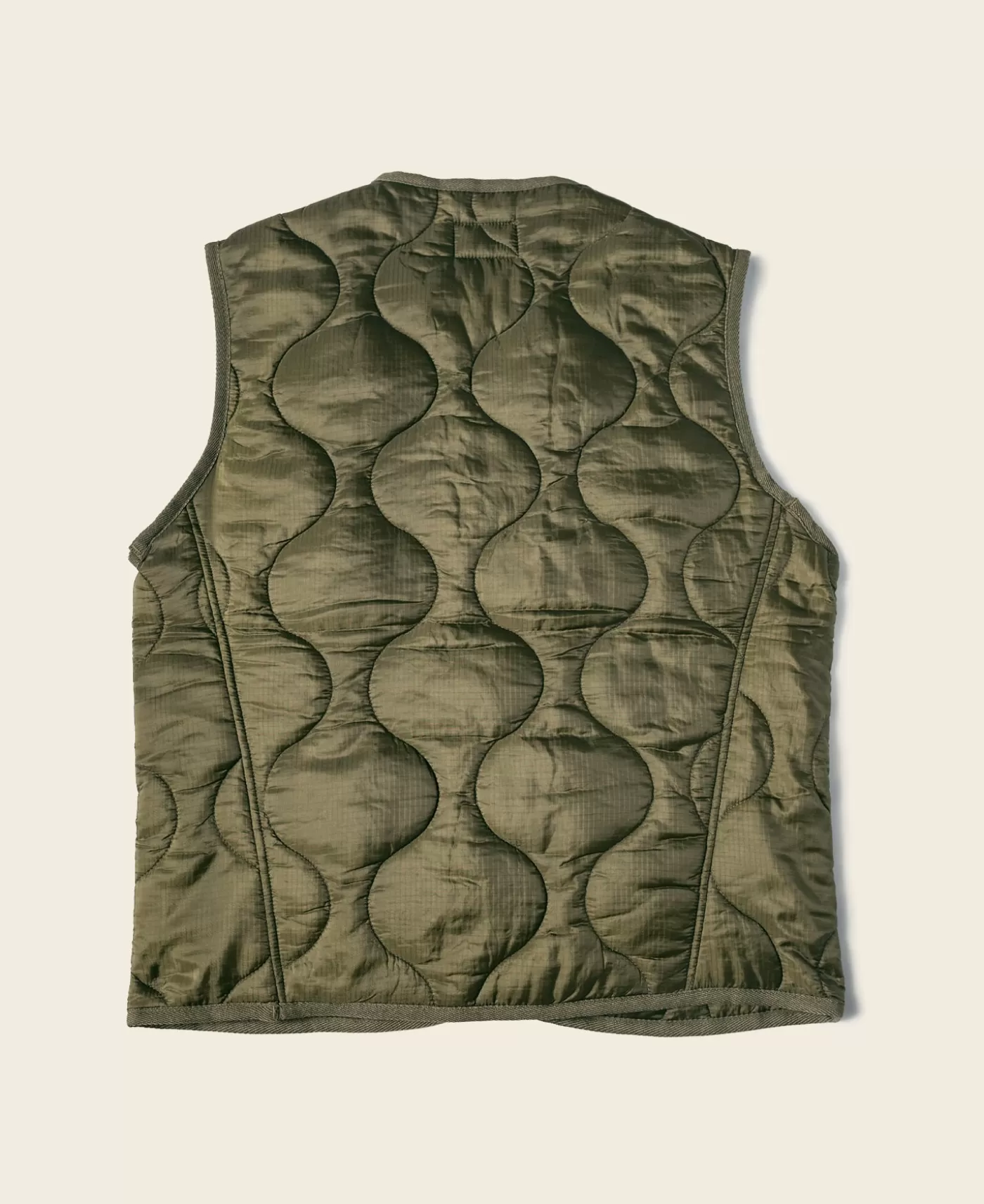 New Military Style Quilted Padded Ripstop Nylon Vest - Vests