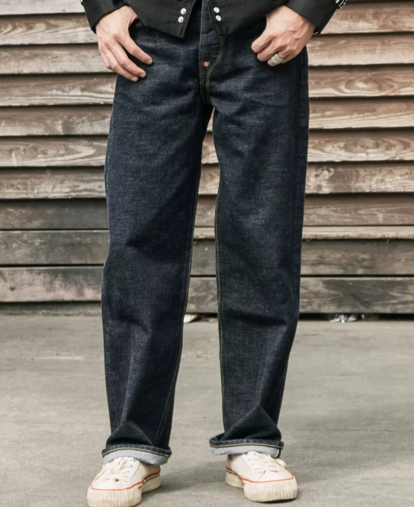 model_cowboy_selvedge_denim_jeans_2.webp Store 1936 Model Cowboy Selvedge Denim Jeans Jeans | Pants & Trousers