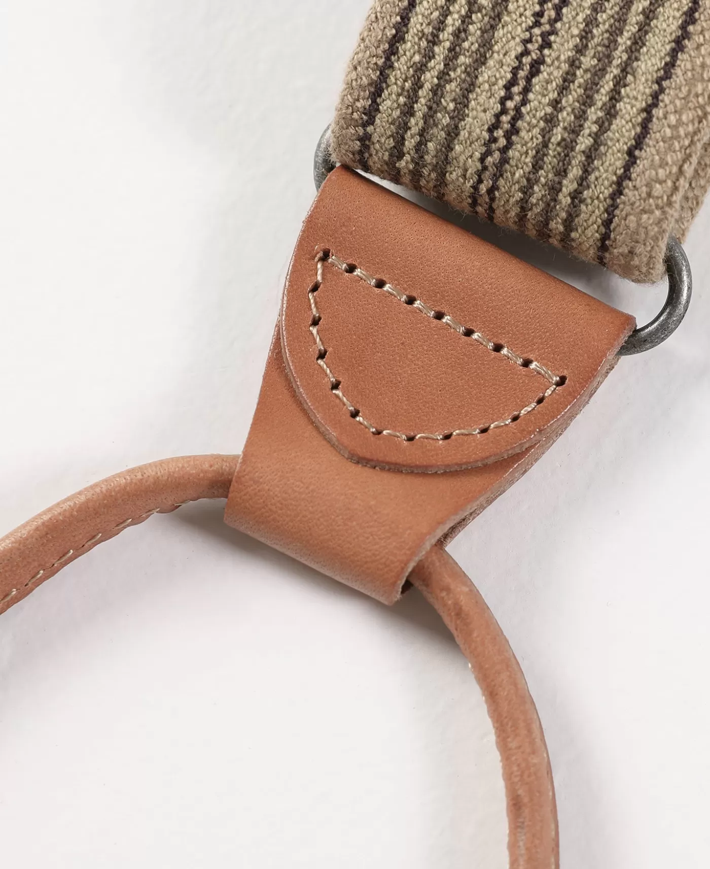 oldtime_yback_leather_button_suspenders__khaki_stripe_9.webp Hot Old-Time Y-Back Leather Button Suspenders - Others