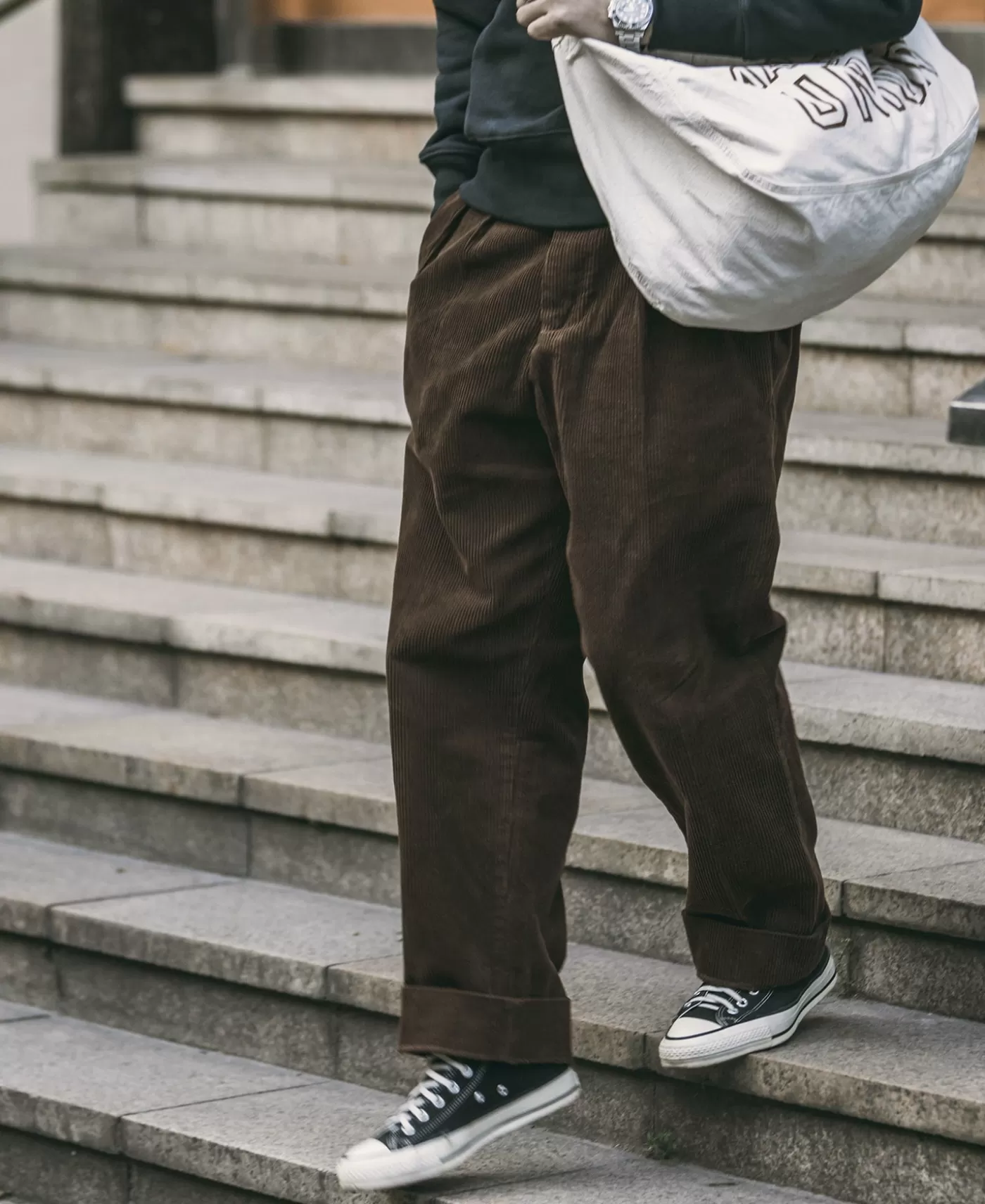 oz__wale_corduroy_trousers__brown_7.webp Outlet 12.5 oz 8 Wale Corduroy Trousers - Pants & Trousers