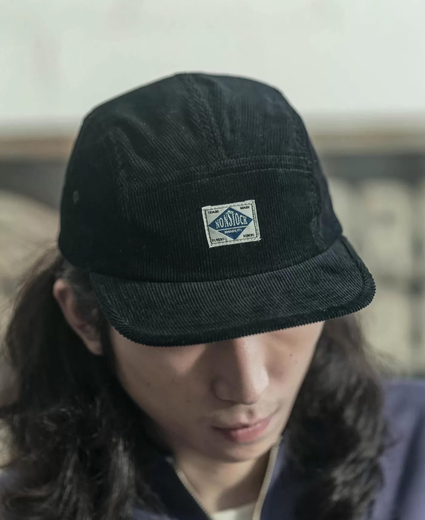 oz_corduroy__panel_cap__black_3.webp Fashion 12.5 oz Corduroy 5 Panel Cap - Hats & Caps