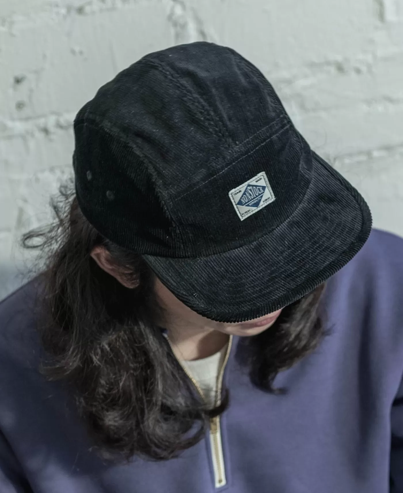 oz_corduroy__panel_cap__black_4.webp Fashion 12.5 oz Corduroy 5 Panel Cap - Hats & Caps