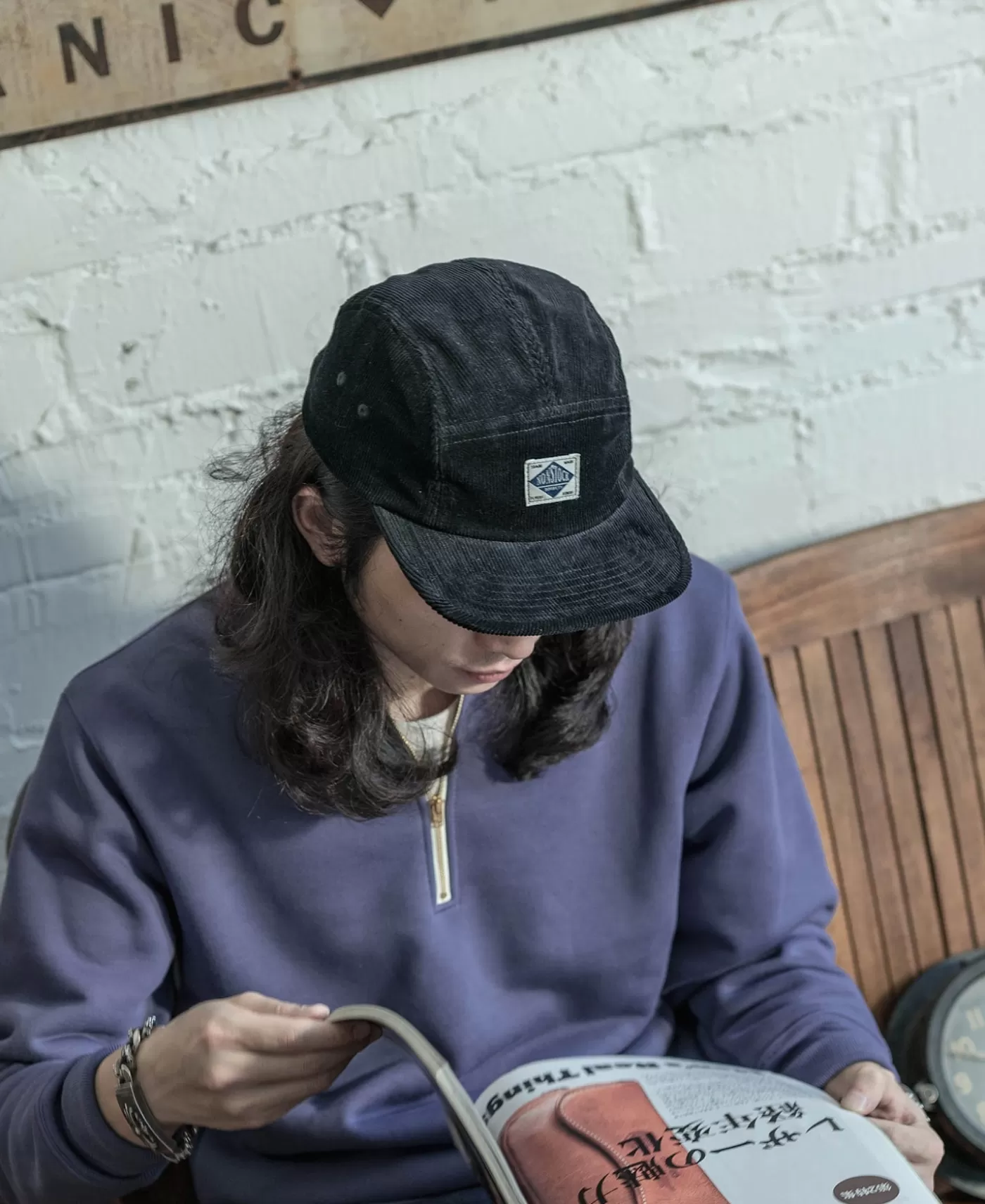 oz_corduroy__panel_cap__black_5.webp Fashion 12.5 oz Corduroy 5 Panel Cap - Hats & Caps