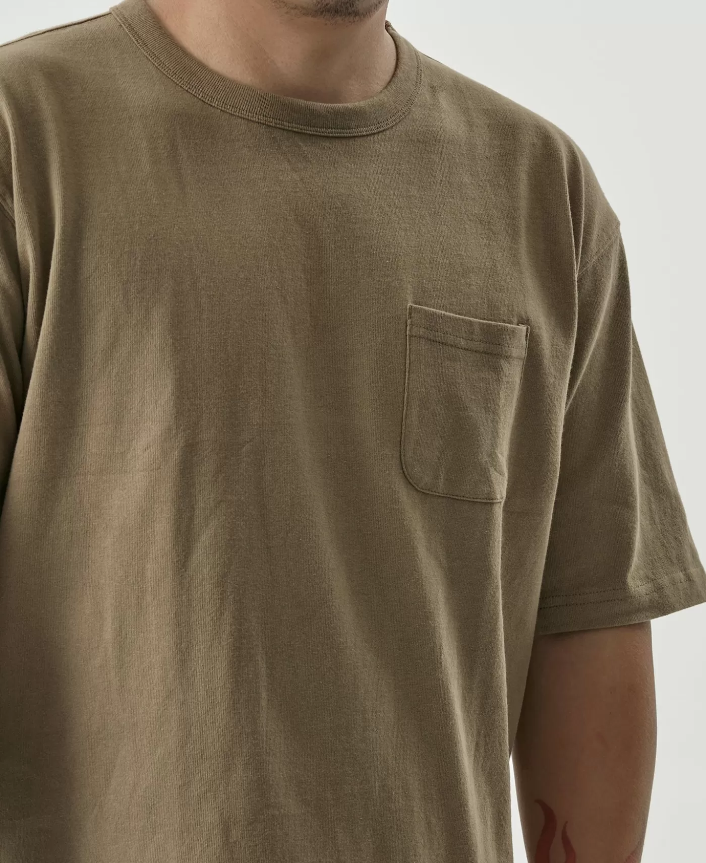 oz_cotton_classic_pocket_tshirt__khaki_3.webp Fashion 9.8 oz Cotton Classic Pocket T-Shirt - Short Sleeve T-Shirts