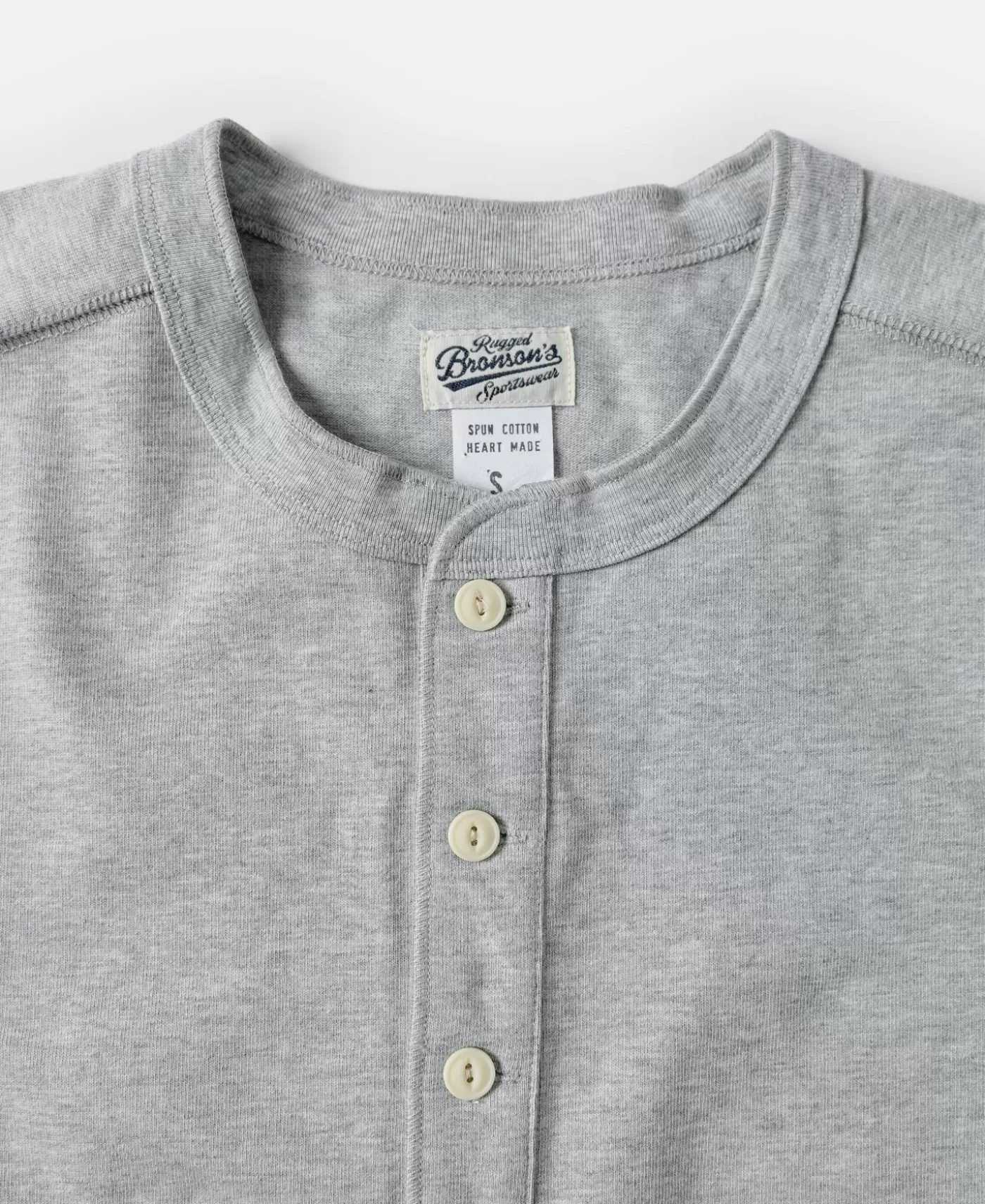 oz_cotton_short_sleeve_henley_tshirt__gray_6.webp Outlet 10.6 oz Cotton Short Sleeve Henley T-Shirt - Short Sleeve T-Shirts | Henleys