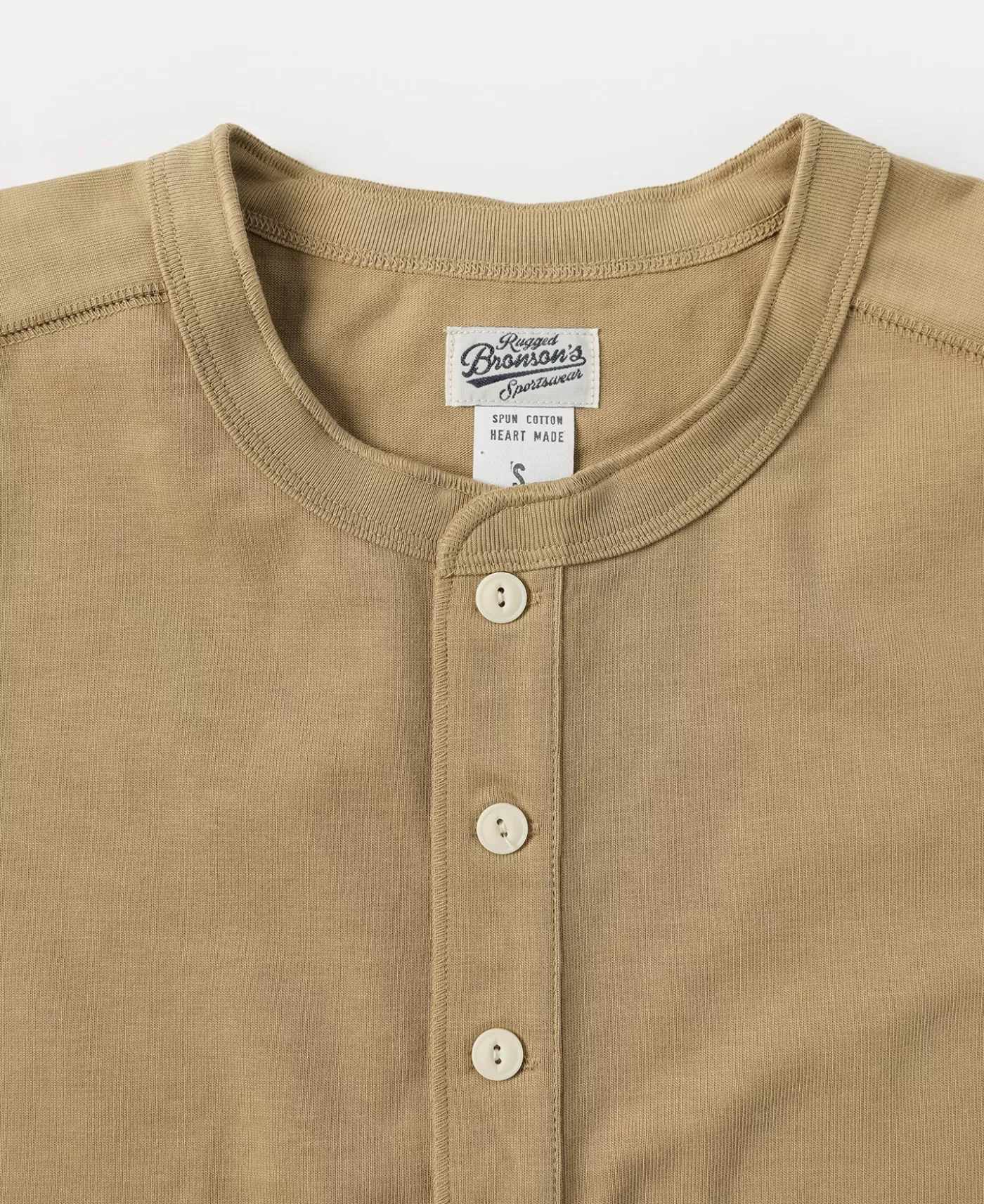 oz_cotton_short_sleeve_henley_tshirt__khaki_4.webp Best Sale 10.6 oz Cotton Short Sleeve Henley T-Shirt - Short Sleeve T-Shirts | Henleys