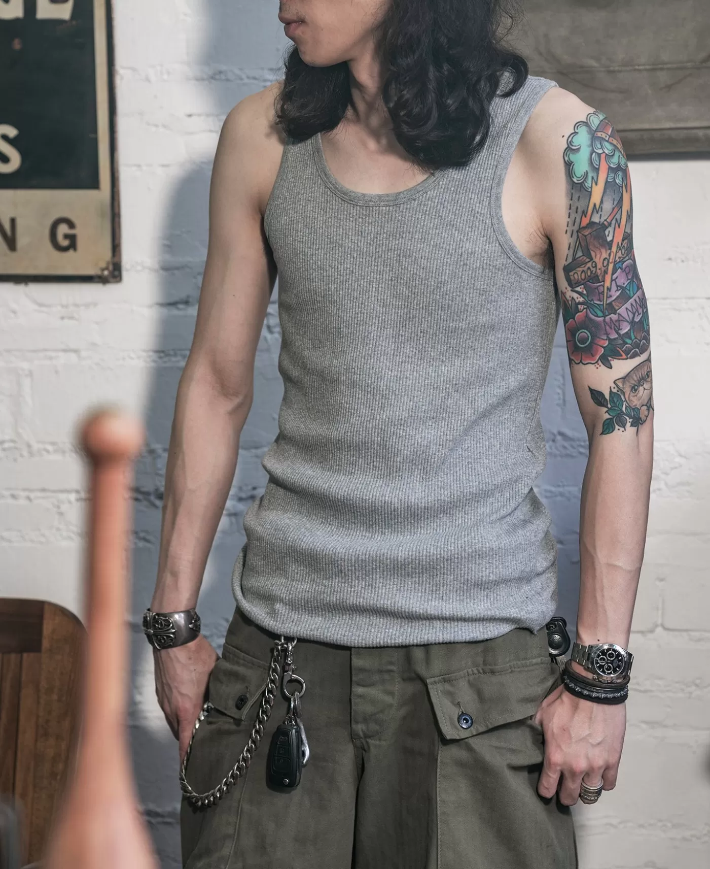 oz_cotton_tank_top__gray_2.webp Flash Sale 10.5 oz Cotton Tank Top - Underwear