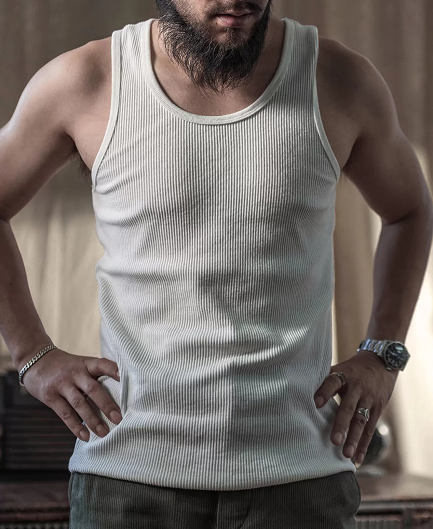 oz_cotton_tank_top__white_3.webp Discount 10.5 oz Cotton Tank Top - Underwear