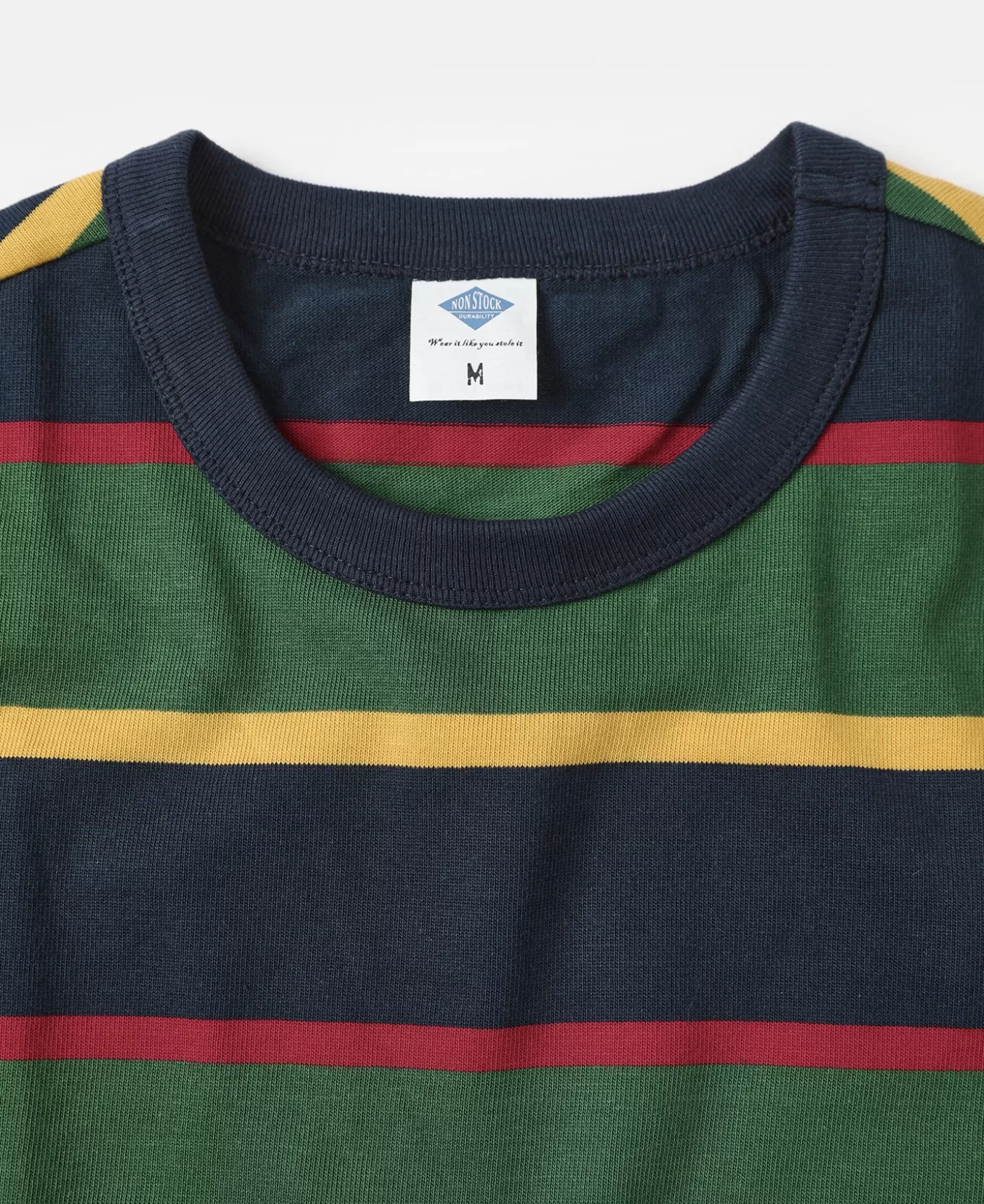 oz_ivy_style_striped_tshirt__navygreen_7.webp Hot 9.8 oz IVY Style Striped T-Shirt - Short Sleeve T-Shirts