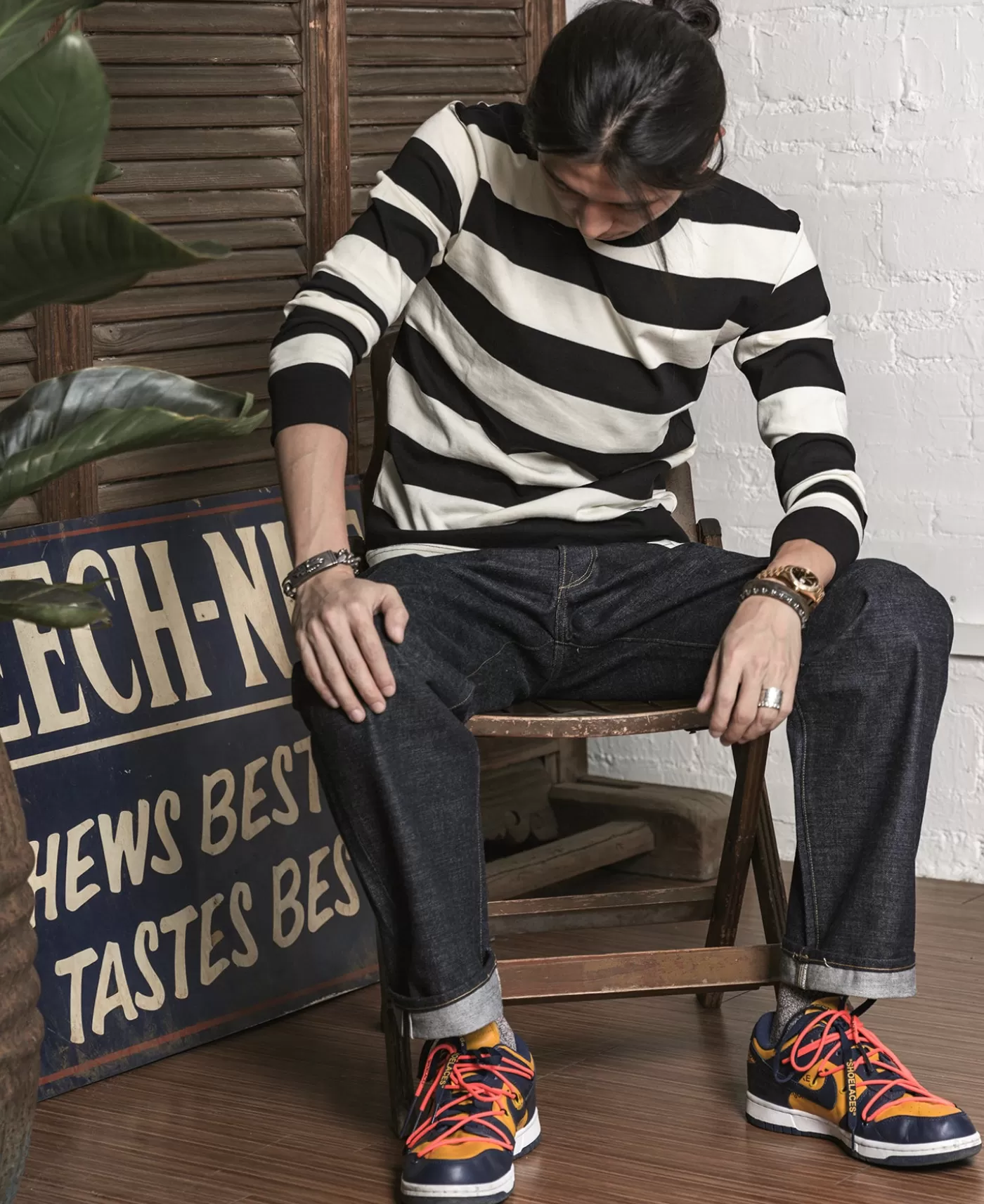 oz_wide_striped_long_sleeve_tshirt_5.webp Best 9 oz Wide Striped Long Sleeve T-Shirt Long Sleeve T-Shirts