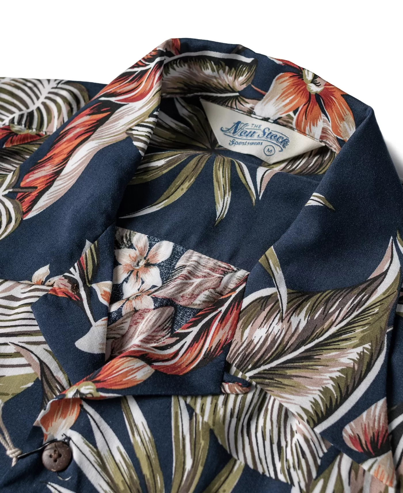 plants__flowers_pattern_aloha_shirt__navy_6.webp Discount Plants & Flowers Pattern Aloha Shirt - Hawaiian Shirts | Short Sleeve Shirts