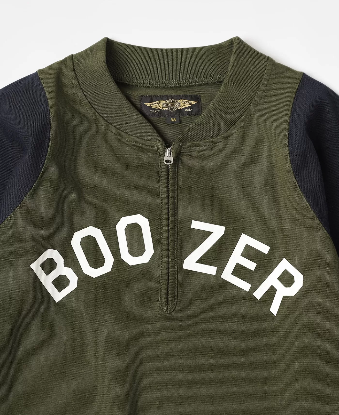 quarterzip_rider_printed_long_sleeve_tshirt__olive_4.webp Outlet Quarter-Zip Rider Printed Long Sleeve T-Shirt - Long Sleeve T-Shirts | Graphic T-Shirts