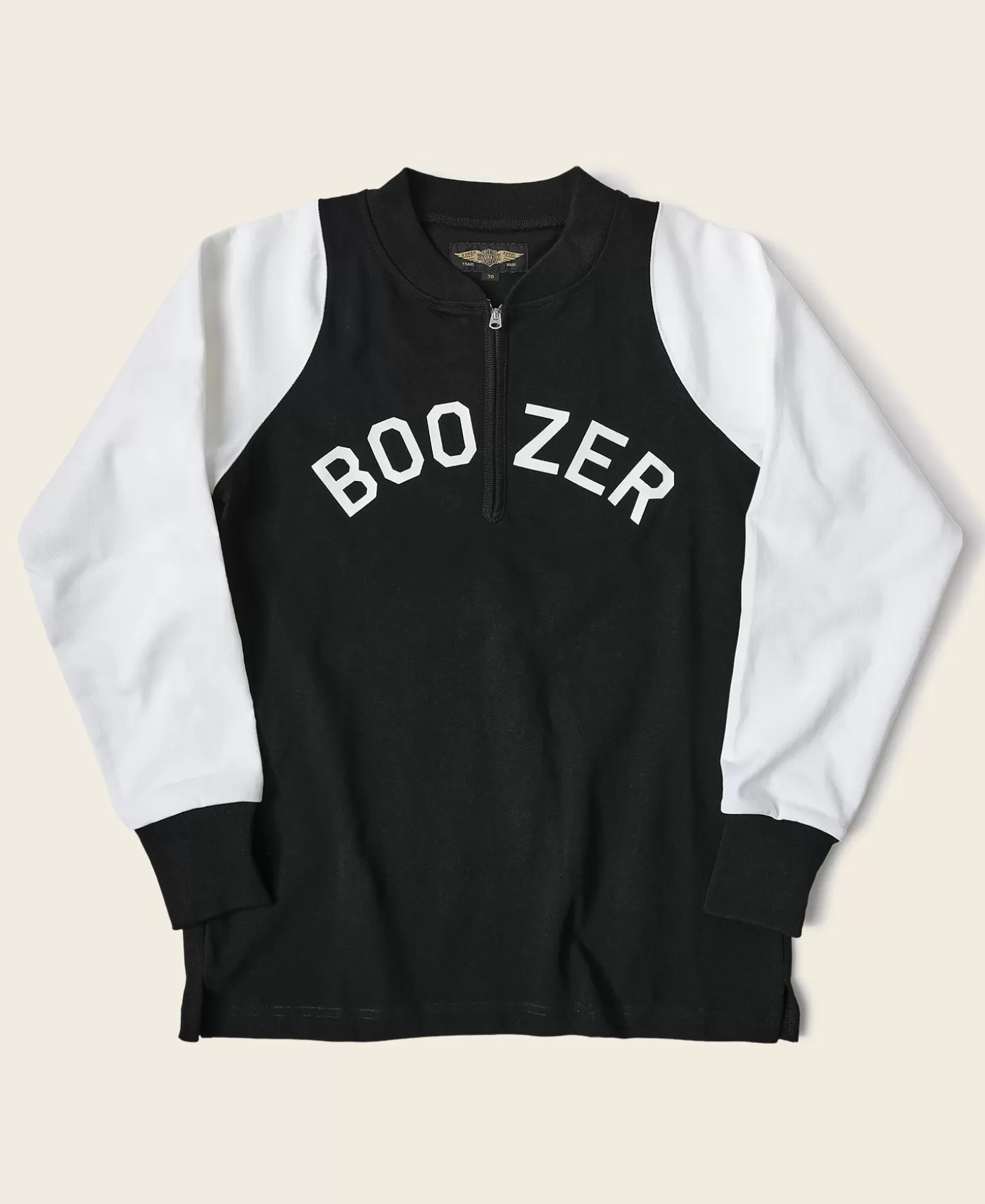 Store Quarter-Zip Rider Printed Long Sleeve T-Shirt - White Long Sleeve T-Shirts | Graphic T-Shirts