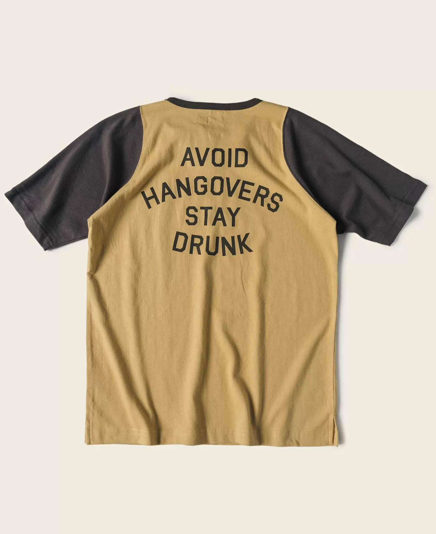 Fashion Quarter-Zip Rider Printed Raglan Sleeve T-Shirt - Yellow Short Sleeve T-Shirts | Graphic T-Shirts