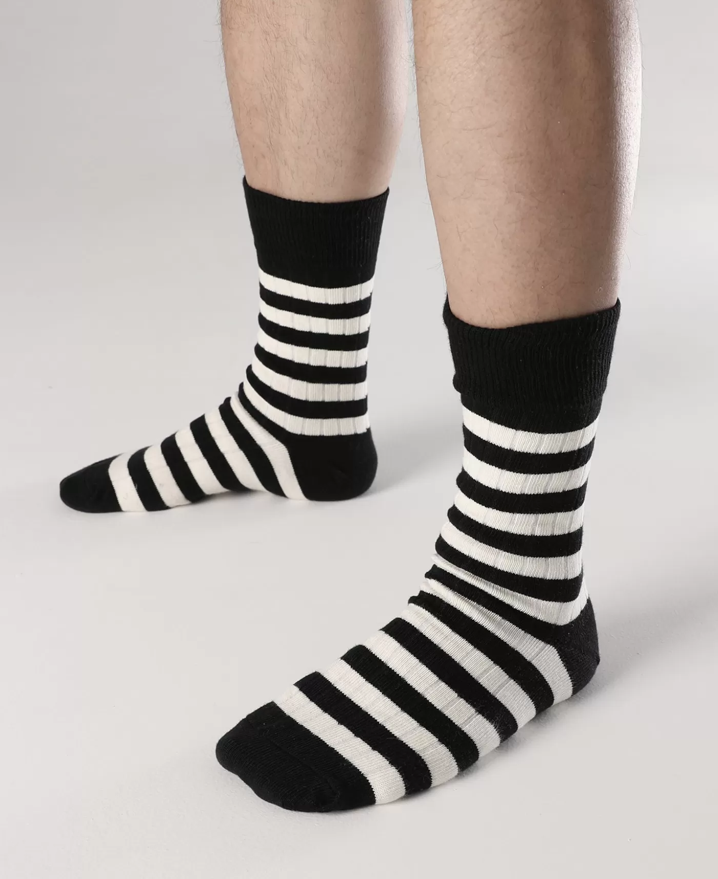 Sale Retro Striped Cotton Socks - Socks