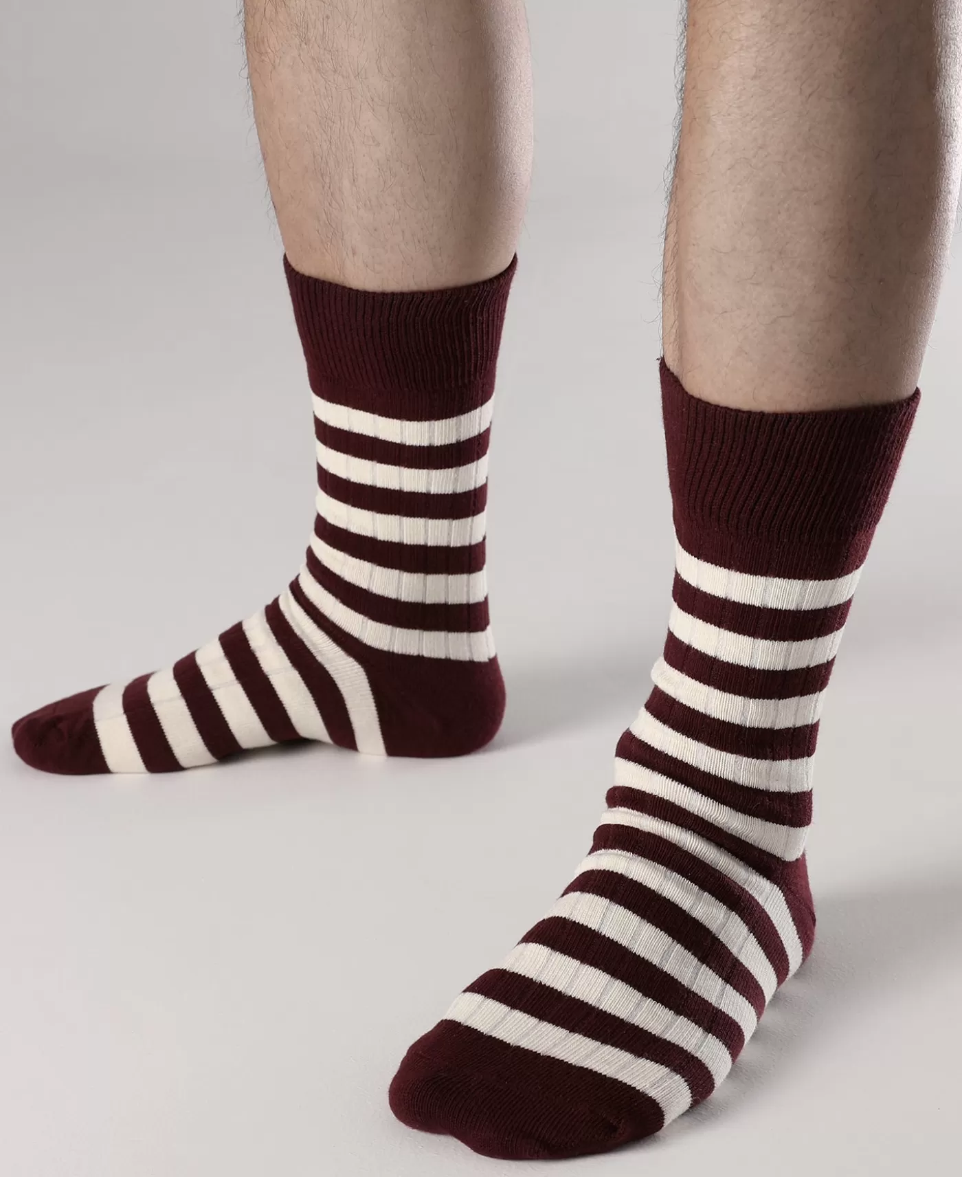 Cheap Retro Striped Cotton Socks - Socks