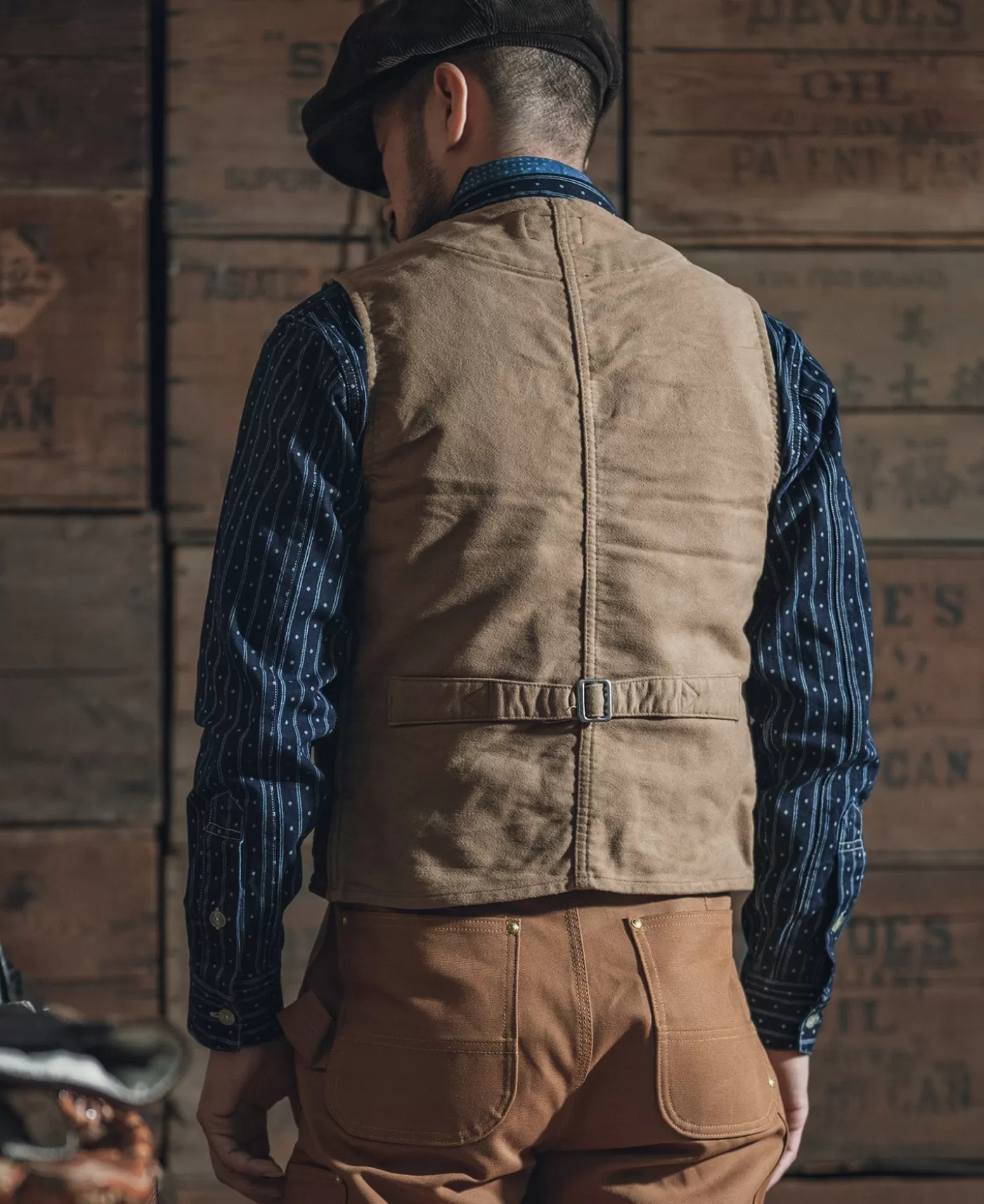 s_corduroy_hunting_vest__light_brown_3.webp Sale 1930s Corduroy Hunting Vest - Vests